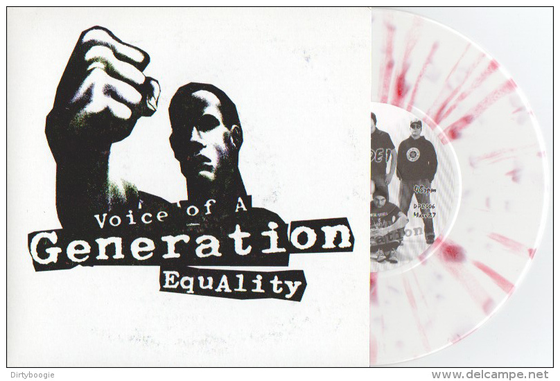 VOICE OF A GENERATION - Equality - 45t - DIRTY PUNK - MASS PROD - PUNK - SUEDE - Vinyl Blanc Marbré Rouge - Punk