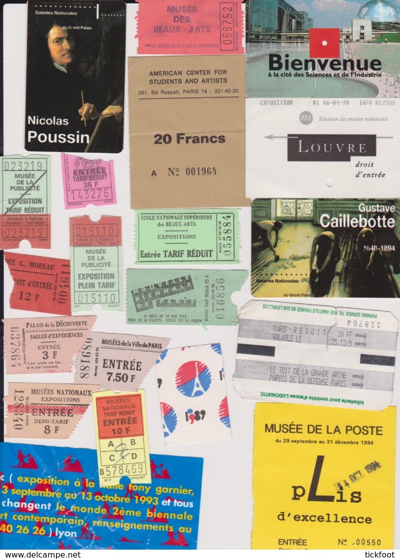 Lot 20 Tickets Visites Sites Touristiques Musée Piscine Abbayes Etc...  Région Paris IDF Essentiellement - Tickets - Entradas