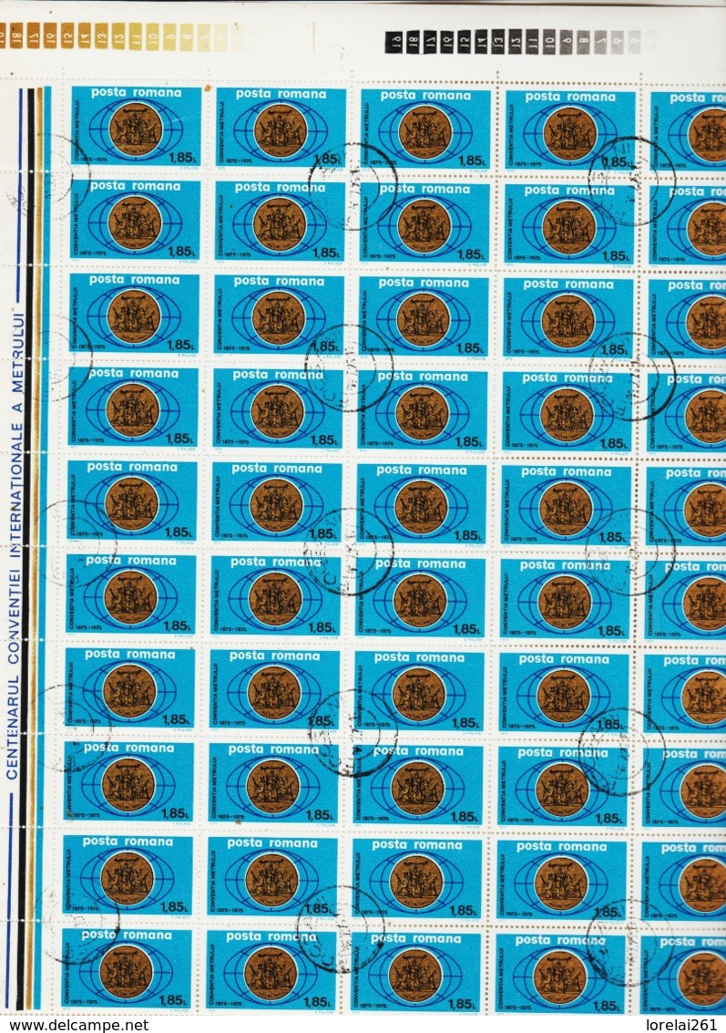 1975 - 100 Anniv. Convention Int. Du Metre  FULL X 50 - Full Sheets & Multiples