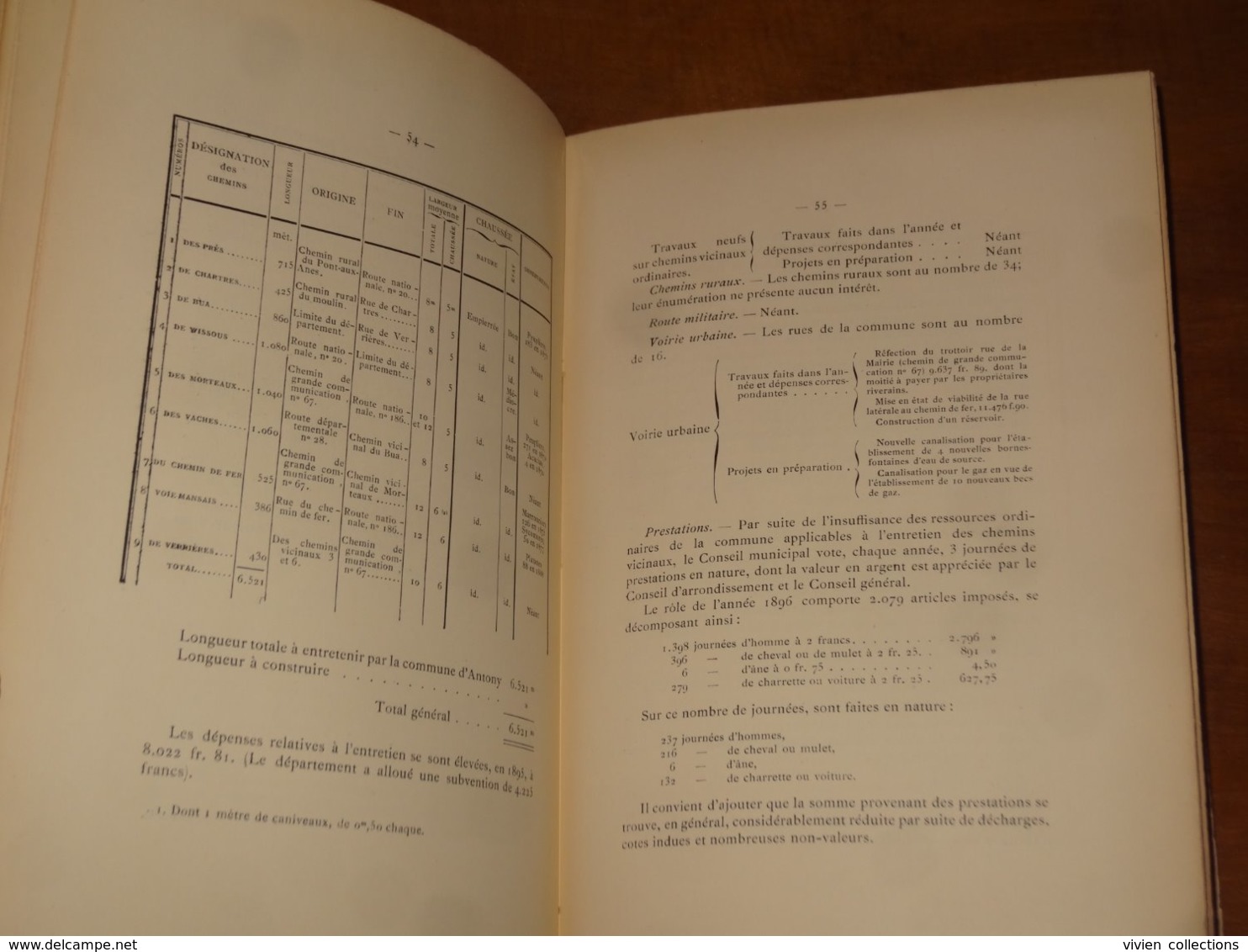 Antony (92 Hauts De Seine) Notice Historique Avec Plans - Montevrain 1896 - Etat Des Communes à La Fin Du XIXeme Siècle - Dépliants Touristiques