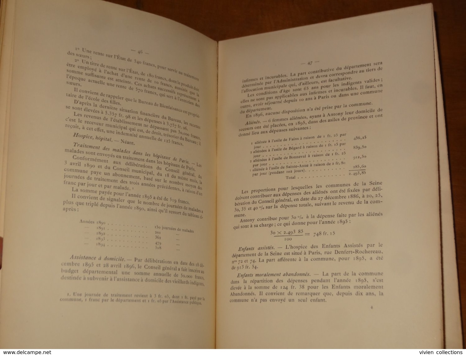 Antony (92 Hauts de Seine) Notice historique avec plans - Montevrain 1896 - Etat des communes à la fin du XIXeme siècle