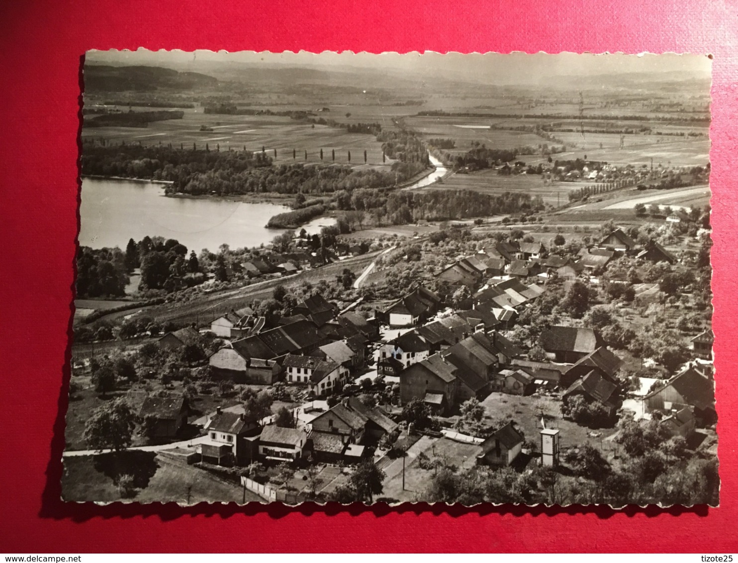 Vallamand-Dessus , Canton De Vaud En Suisse, Vu D'avion En 1964 - Allaman