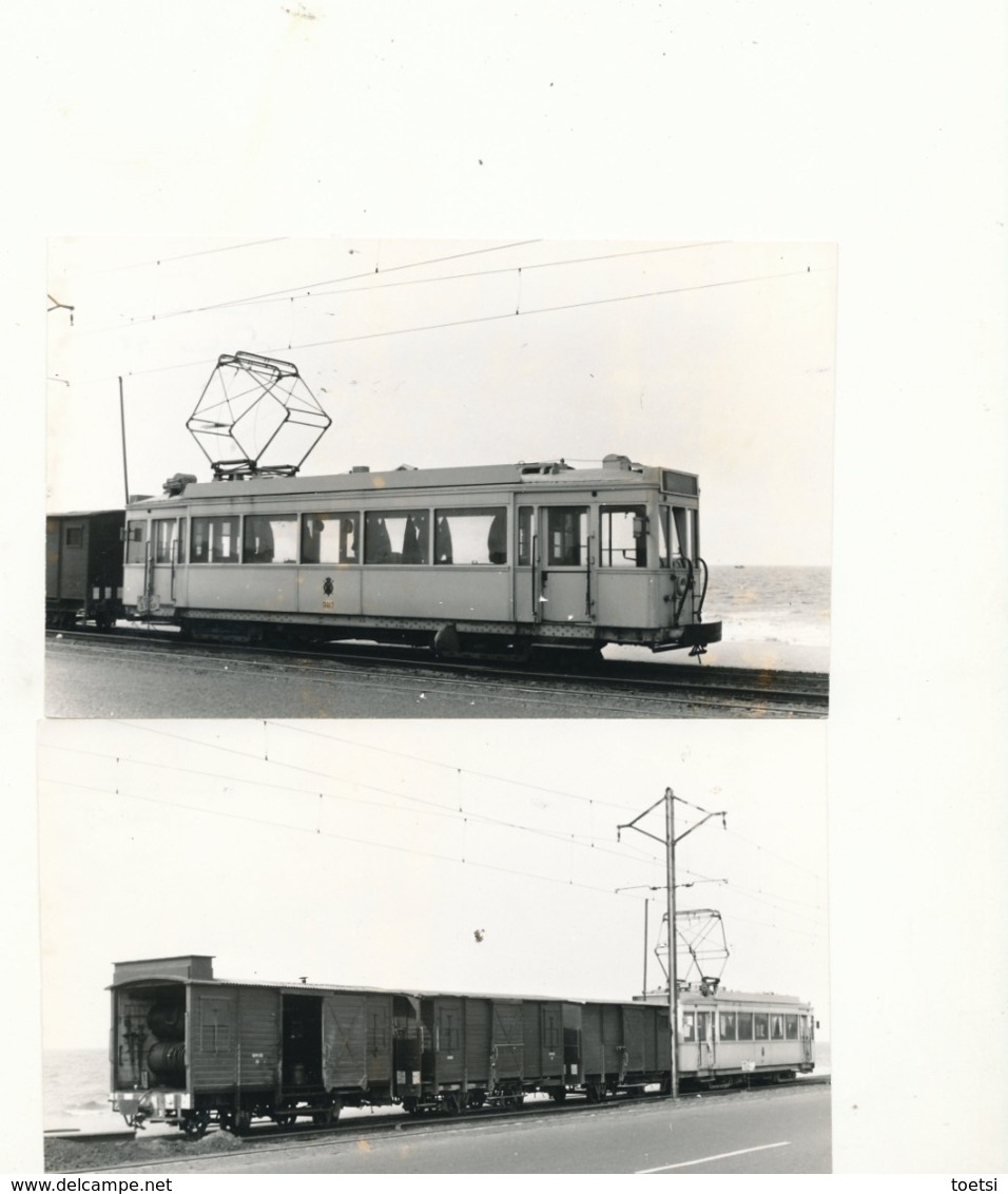 WENDUINE TRAM TRAMWAY VICINAL   2 FOTOS VAN J GALLET - Wenduine