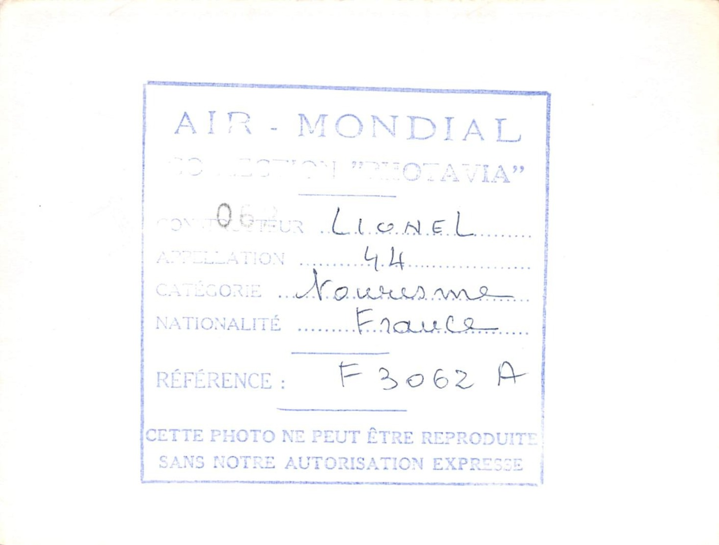 AIR-MONDIAL // COLLECTION PHOTAVIA - S.F.C.A LIGNEL 44 CROSS COUNTRY DÉRIVÉ DU S.F.C.A TAUPIN - 1946 - Aviation