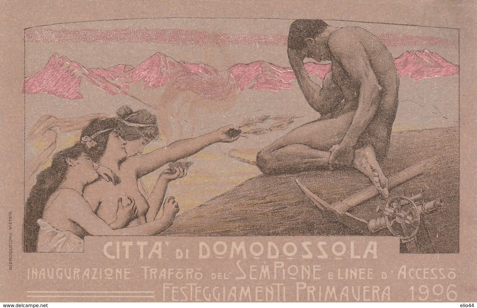 Piemonte - Verbania - Città Di Domodossola  Festeggiamenti Primavera 1906 - Inaugurazione Traforo Sempione - - Verbania