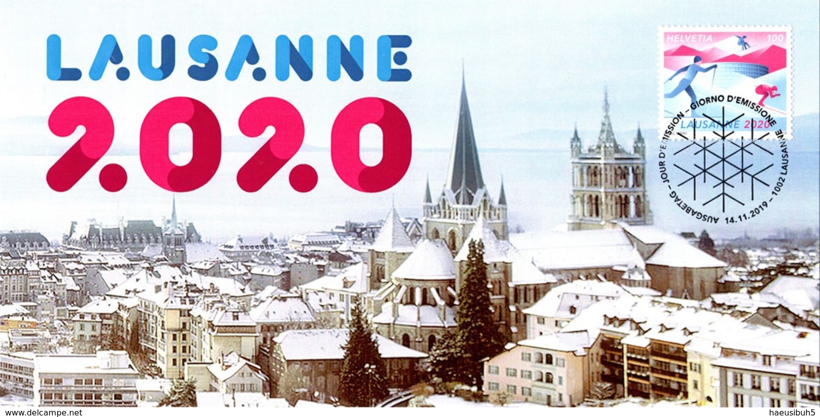 Maximumkarte 2019 Youth Olympic Wintergames YOG Lausanne 2020 - Cartes-Maximum (CM)