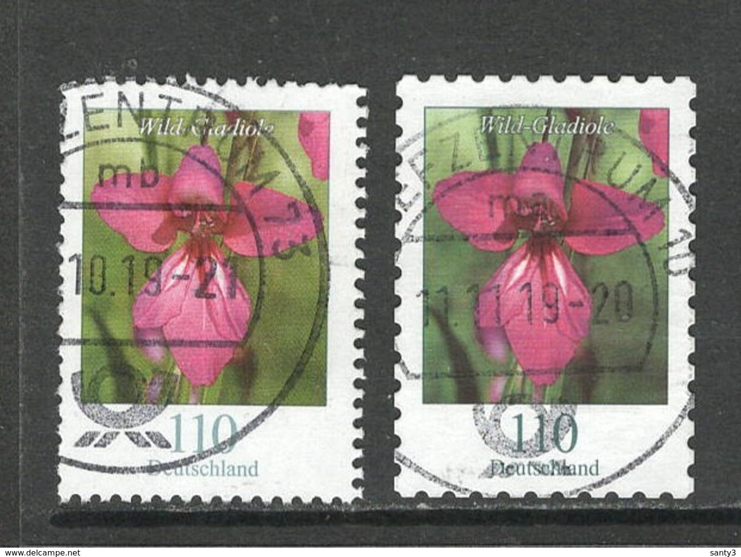 Duitsland, Mi 3471 + 3489 Jaar 2019,Bloemen, Gewone Tanding + Zelfklevend,  Tanding 3471 Nakijken,   Gestempeld - Used Stamps