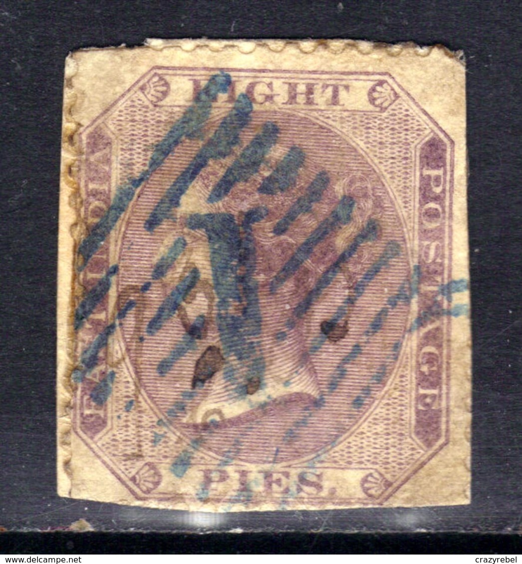 India 1865 QV 8 Pies Purple Used SG 56 ( R1181 ) - 1854 Compagnia Inglese Delle Indie