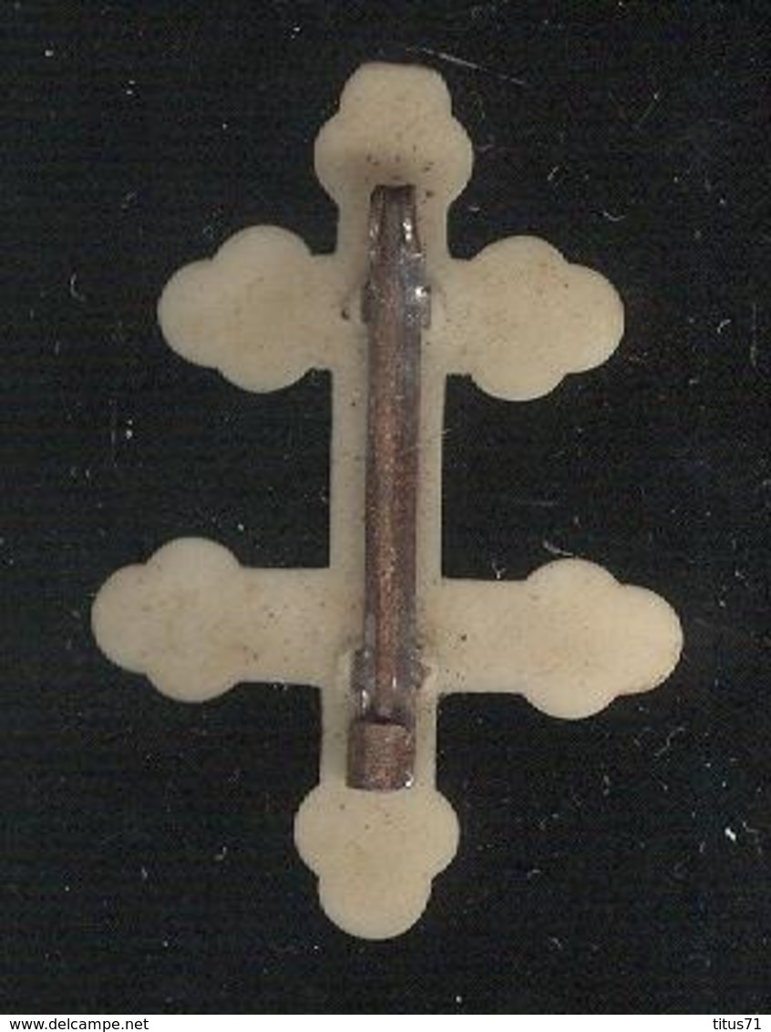 Broche Croix De Lorraine Tricolore - Circa 1945 - Plastique - Andere & Zonder Classificatie