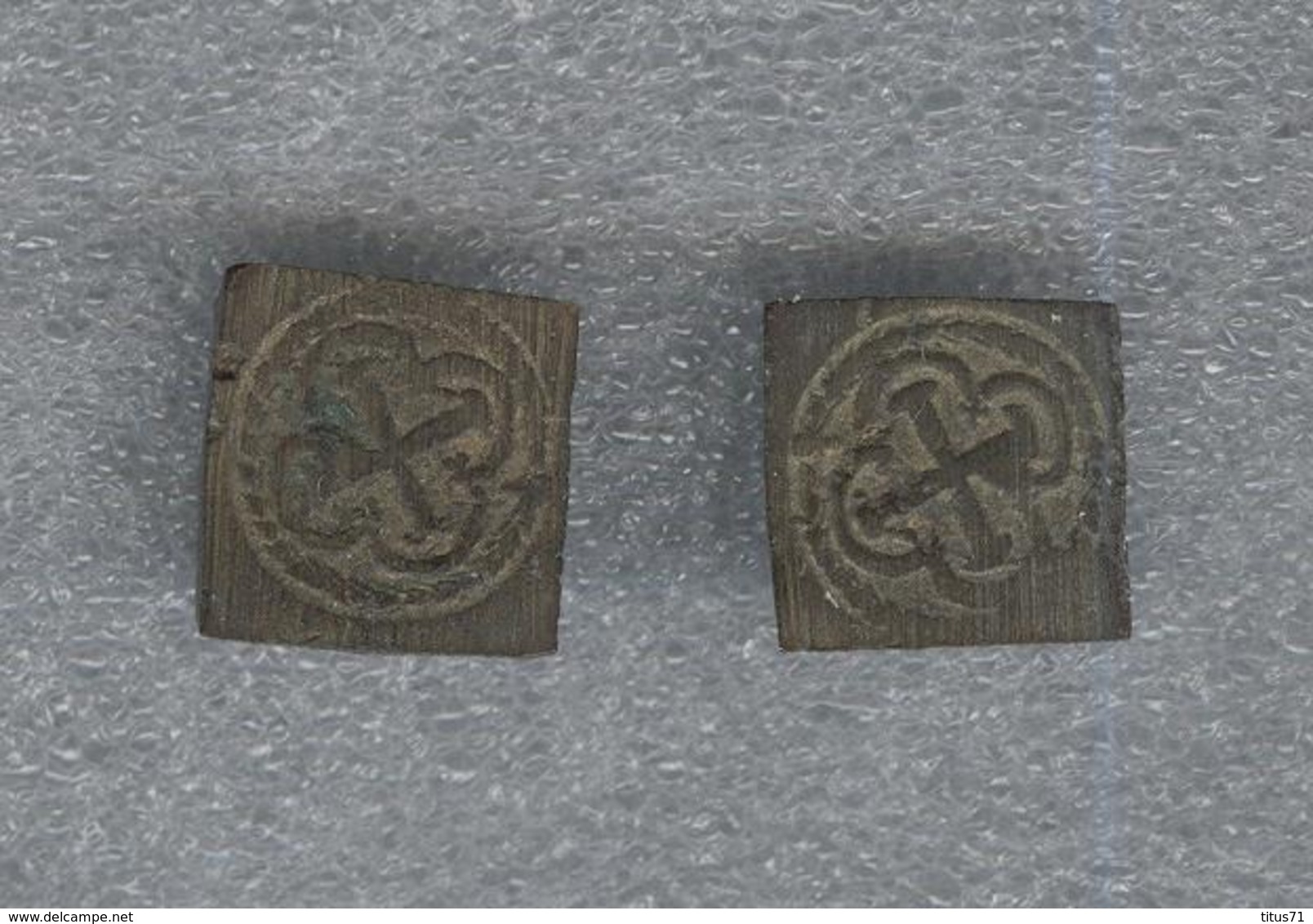 Lot De 2 Poids Monétaires Espagnols - Ecu De 3,34 Gr. Et Double Ecu De 6,65 Gr - 1517-1820 - Sonstige & Ohne Zuordnung