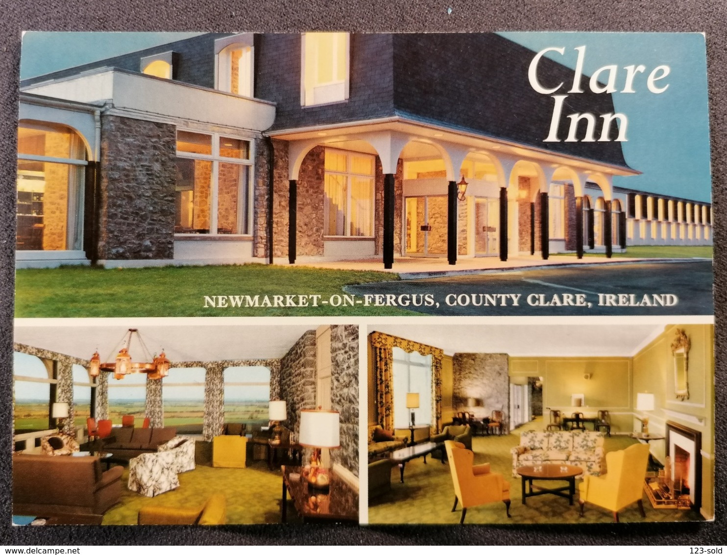 Old Postcard HOTEL CLARE INN Newmarket On Fergus , Country Clare Ireland 1950's / 1960's - Hotels & Restaurants