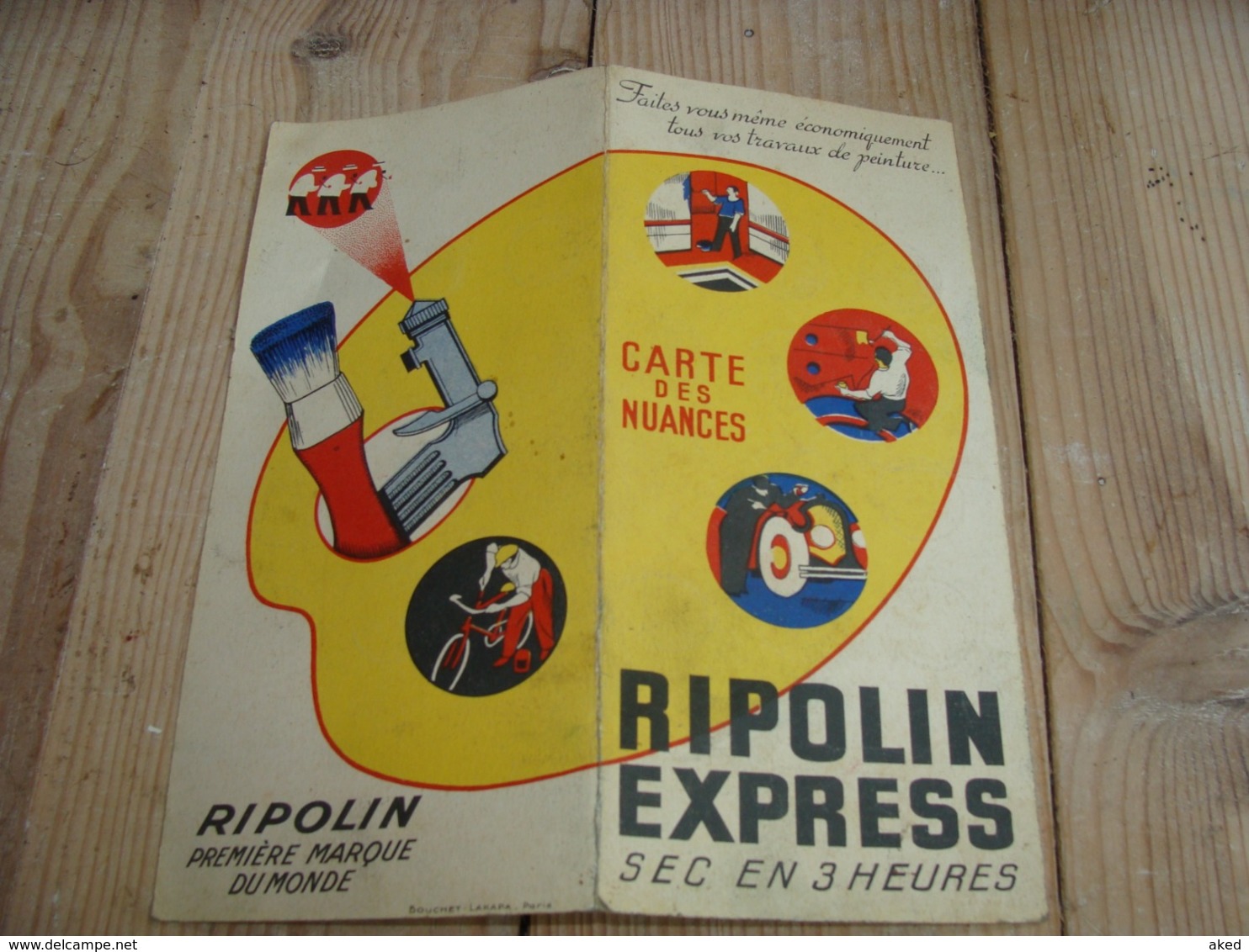 Ancien Nuancier De Couleurs Pub RIPOLIN EXPRESS - Advertising