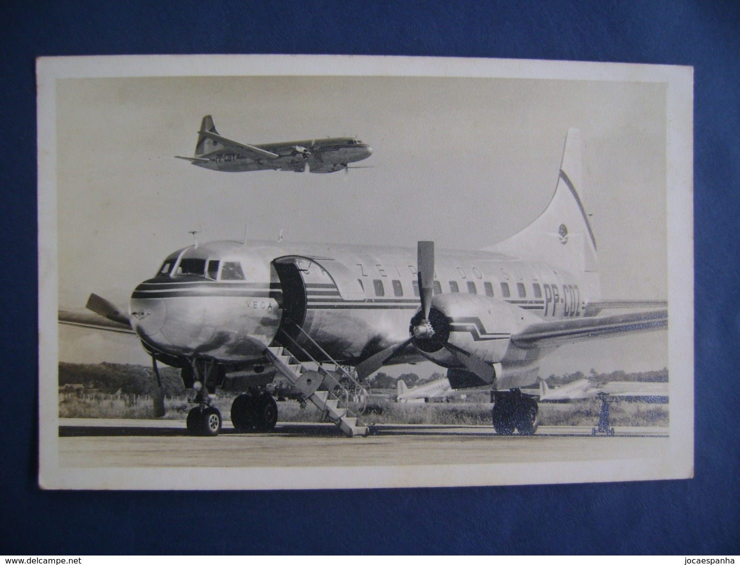BRAZIL - RARE ORIGINAL POST CARD CRUZEIRO DO SUL COMPANY AIRCRAFT CONVAIR 340  IN THE STATE - 1946-....: Modern Tijdperk