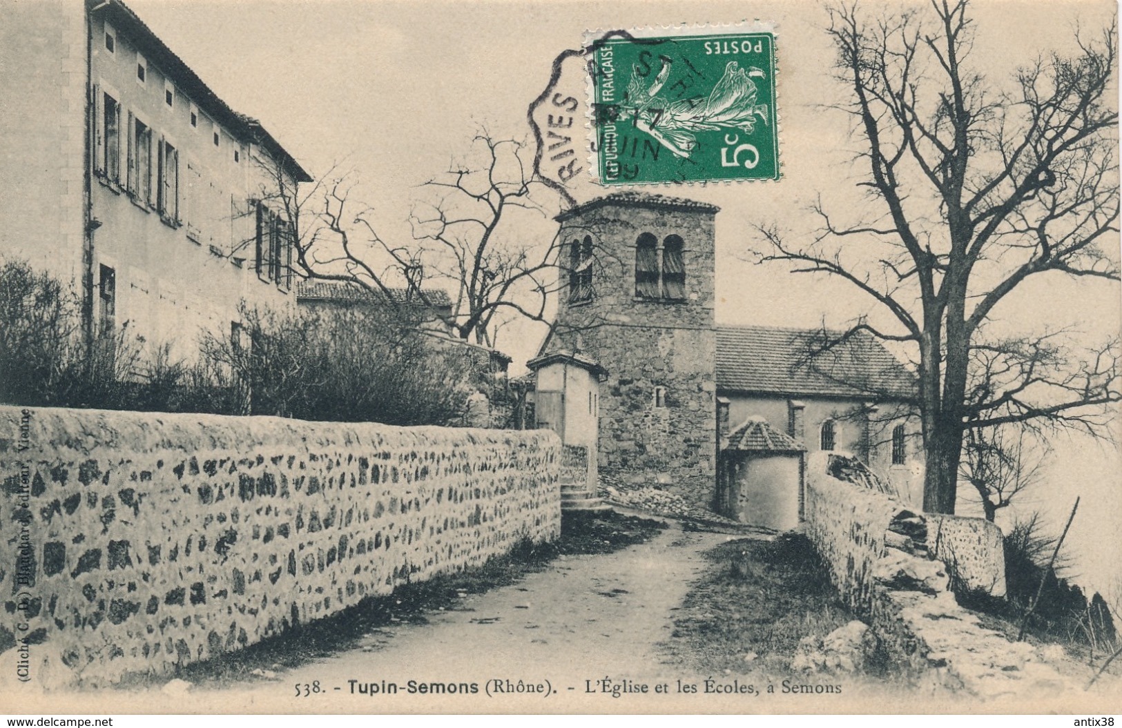 I169 - 69 - TUPIN-SEMONS - Rhône - L'Église Et Es écoles à Semons - Other & Unclassified