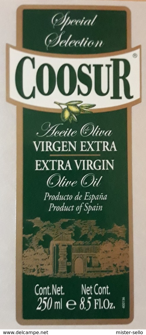 ACEITE DE OLIVA COOSUR EXTRA VIRGIN 250 ML ETIQUETA NUEVA - MINT. - Otros & Sin Clasificación