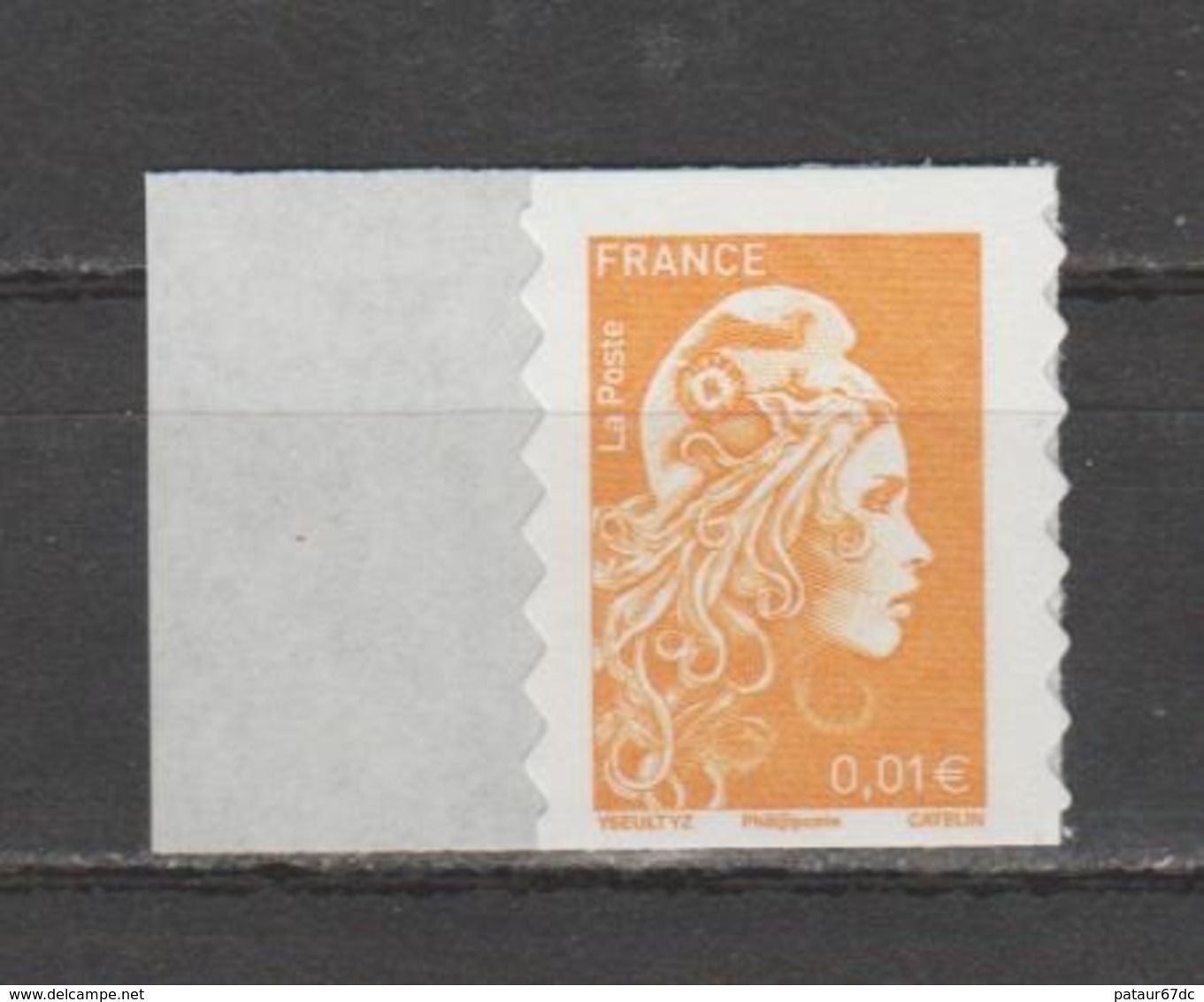 FRANCE / 2018 / Y&T N° AA 1594 ** : Marianne D'YZ (adhésif De Feuille) 0.01 € X 1 - état D'origine - Andere & Zonder Classificatie