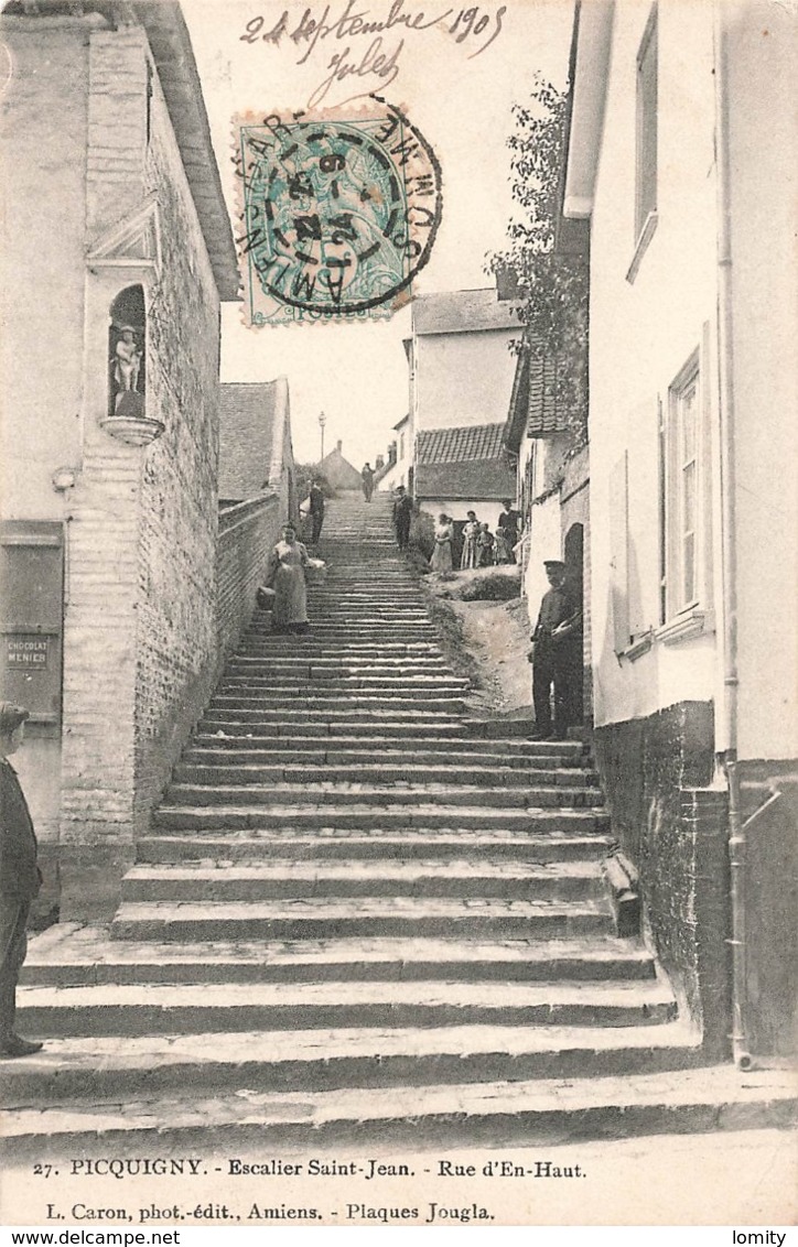 80 Picquigny Escalier Saint Jean Rue D' En Haut - Picquigny