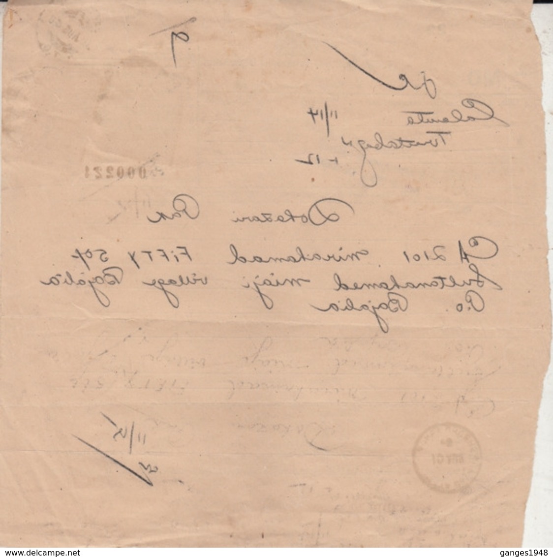 India  10 August  1948  Telegramme  Calcutta To Pakistan  Sent By Post Due To Line Faults   #  24082 D Inde  Indien - Covers & Documents