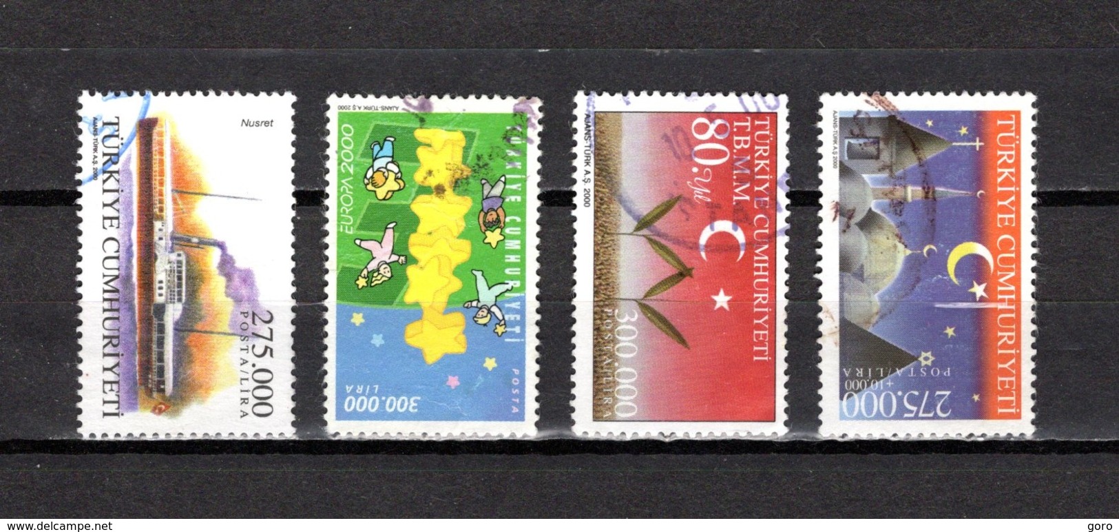 Turquía   2000  .-   Y&T  Nº   2942-2944-2946-2947 - Used Stamps