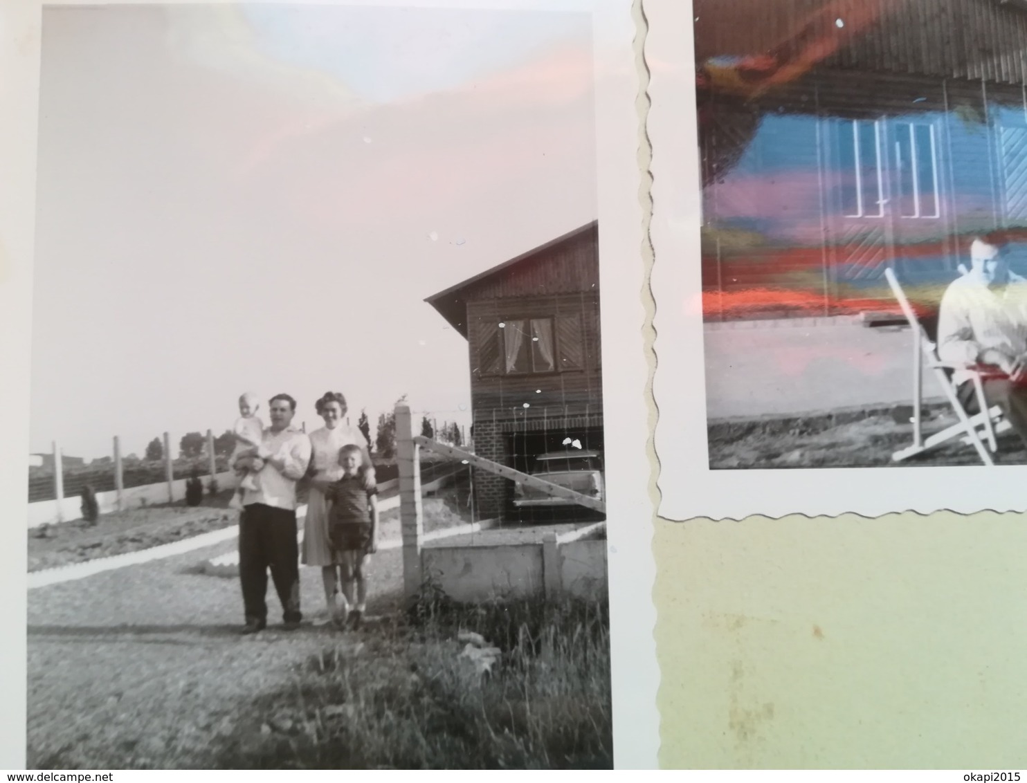 VOITURETTE LE BIVOUAC  VISITE WATERLOO EN 1961 BRABANT WALLON BELGIQUE  9 PHOTOS DONT 3  COULEURS CARRÉS + CARTE POSTALE