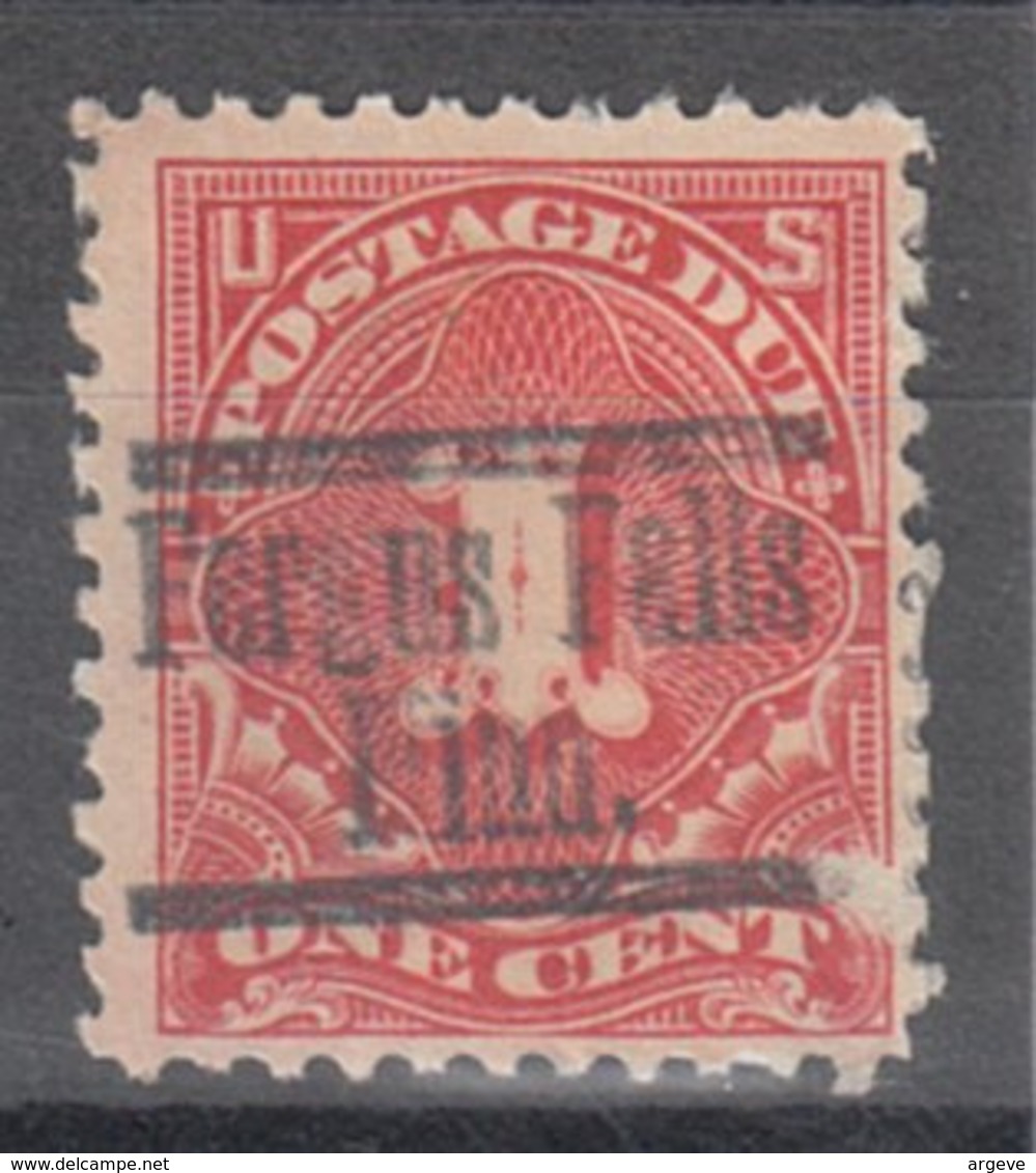 USA Precancel Vorausentwertung Preo, Locals Minnesota, Fergus Falls J61-553, Stamp Defect - Vorausentwertungen