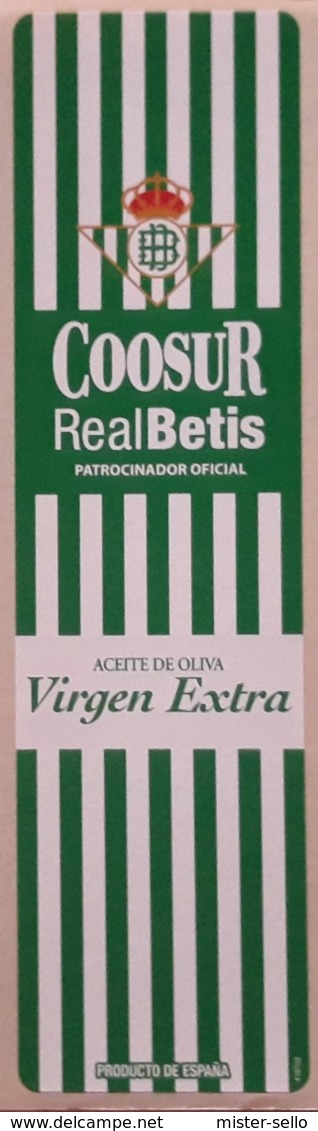 FÚTBOL - FOOTBALL. REAL BETIS PATROCINADOR OFICIAL ACEITE DE OLIVA COOSUR. ETIQUETA NUEVA - MINT. - Otros & Sin Clasificación