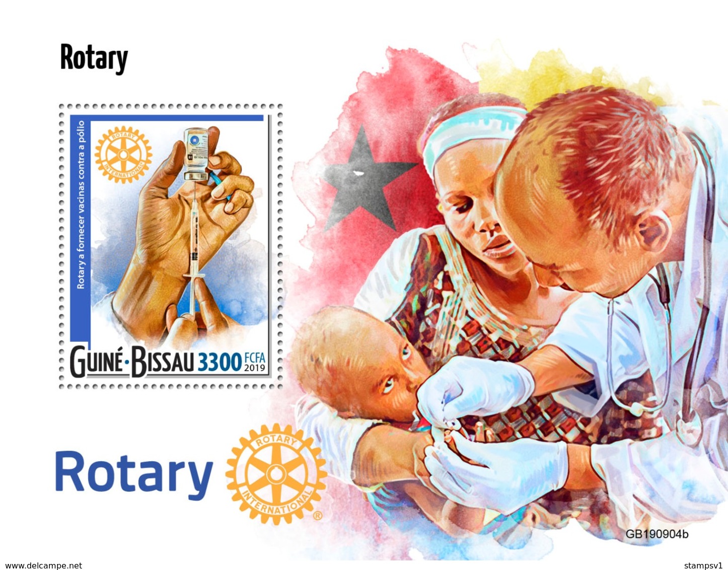 Guinea Bissau. 2019 Rotary. (0904b)  OFFICIAL ISSUE - Rotary, Club Leones