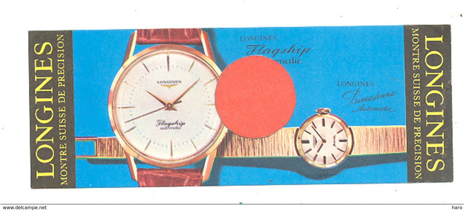 Marque-pages Publicitaire - Montre Suisse De Précision  " LONGINES "   (b260/5) - Bladwijzers