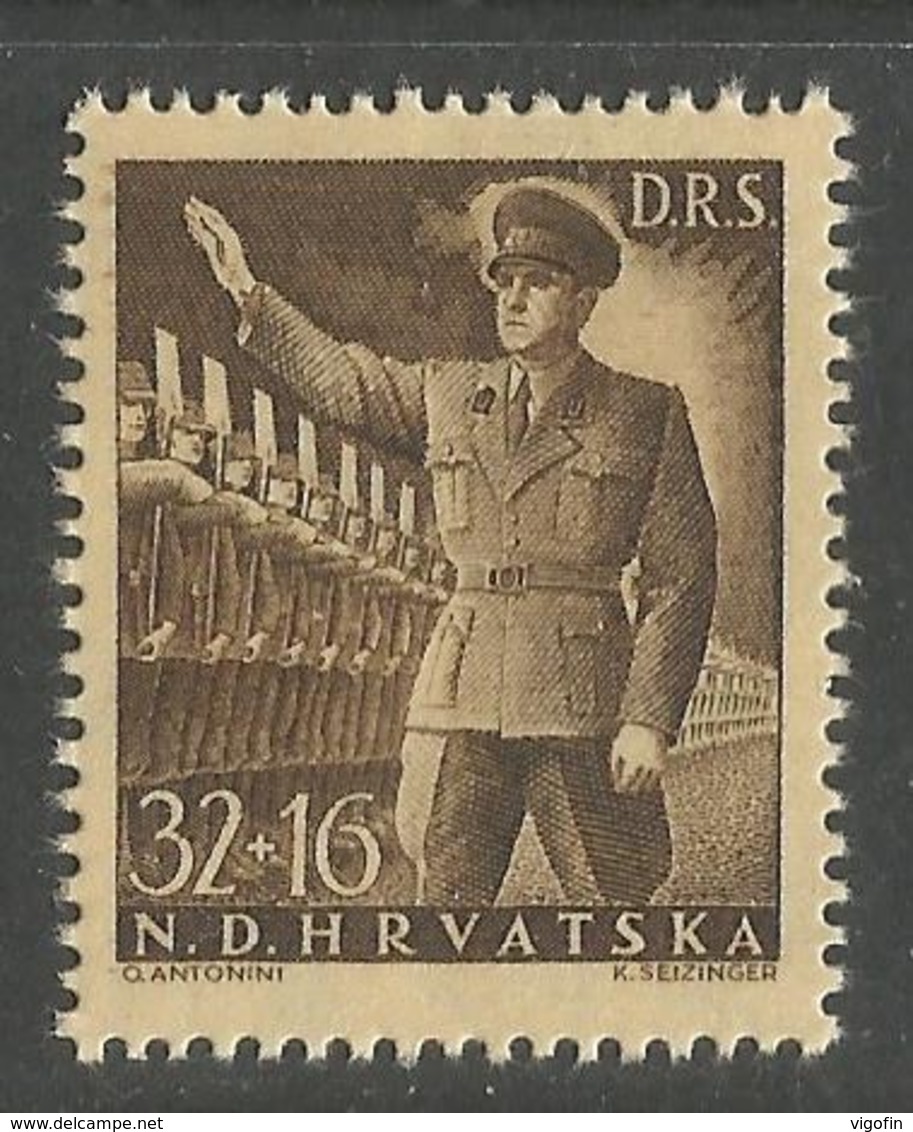 HR 1944-166 ARBAITSDIENST, HRVATSKA CROATIA, 1V, MNH - Croazia