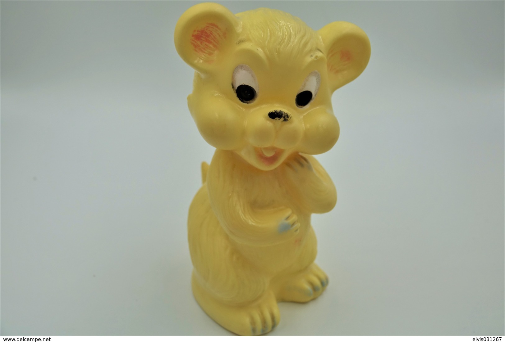 PIEPER POUET SQUEAKY: LEDRAPLASTIC HAMSTER - L=15  - ELEPHANT - Rubber - Vinyl - 1960's - Schtroumpfs