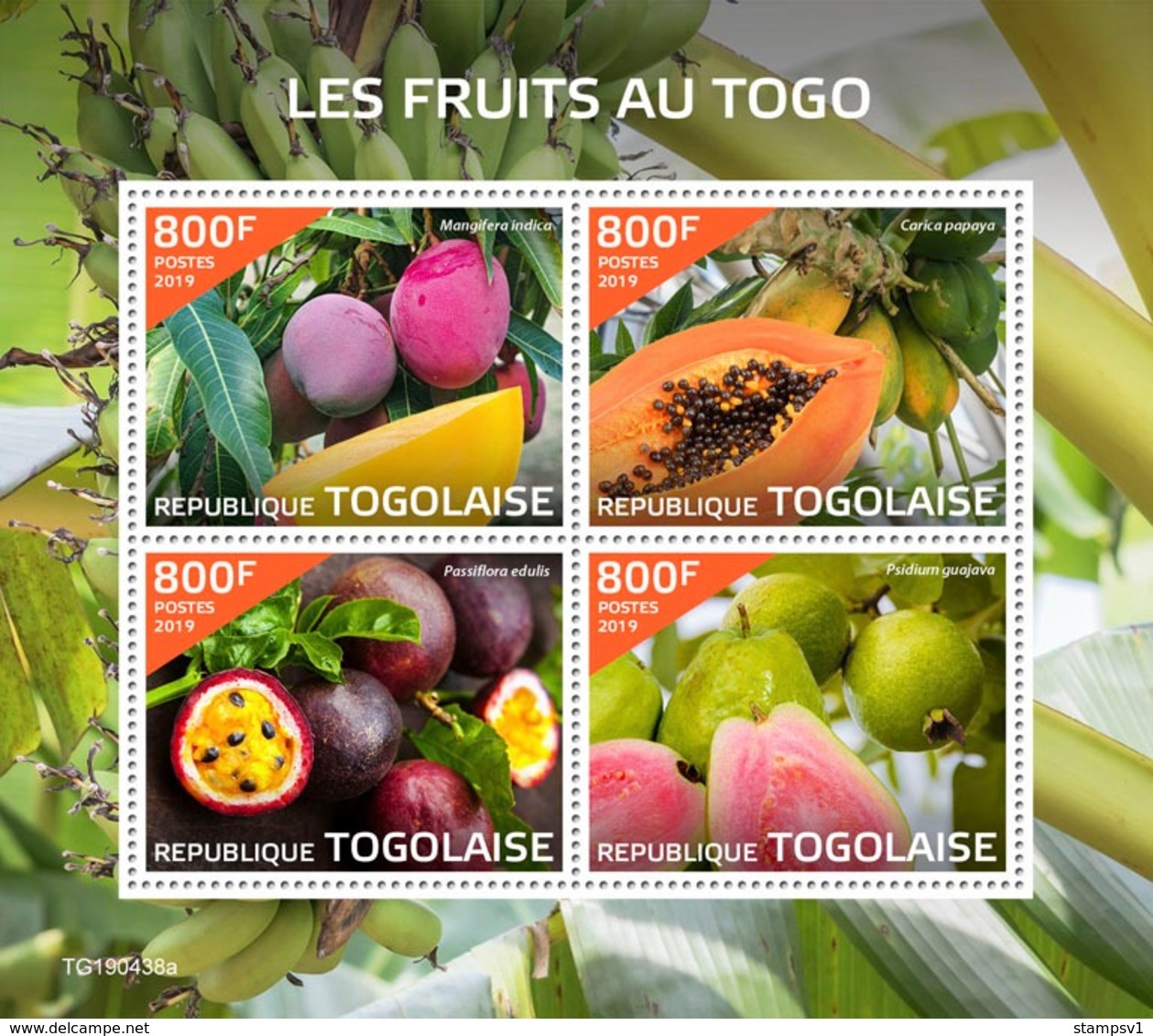 Togo. 2019 Fruits In Togo. (0438a)  OFFICIAL ISSUE - Fruits