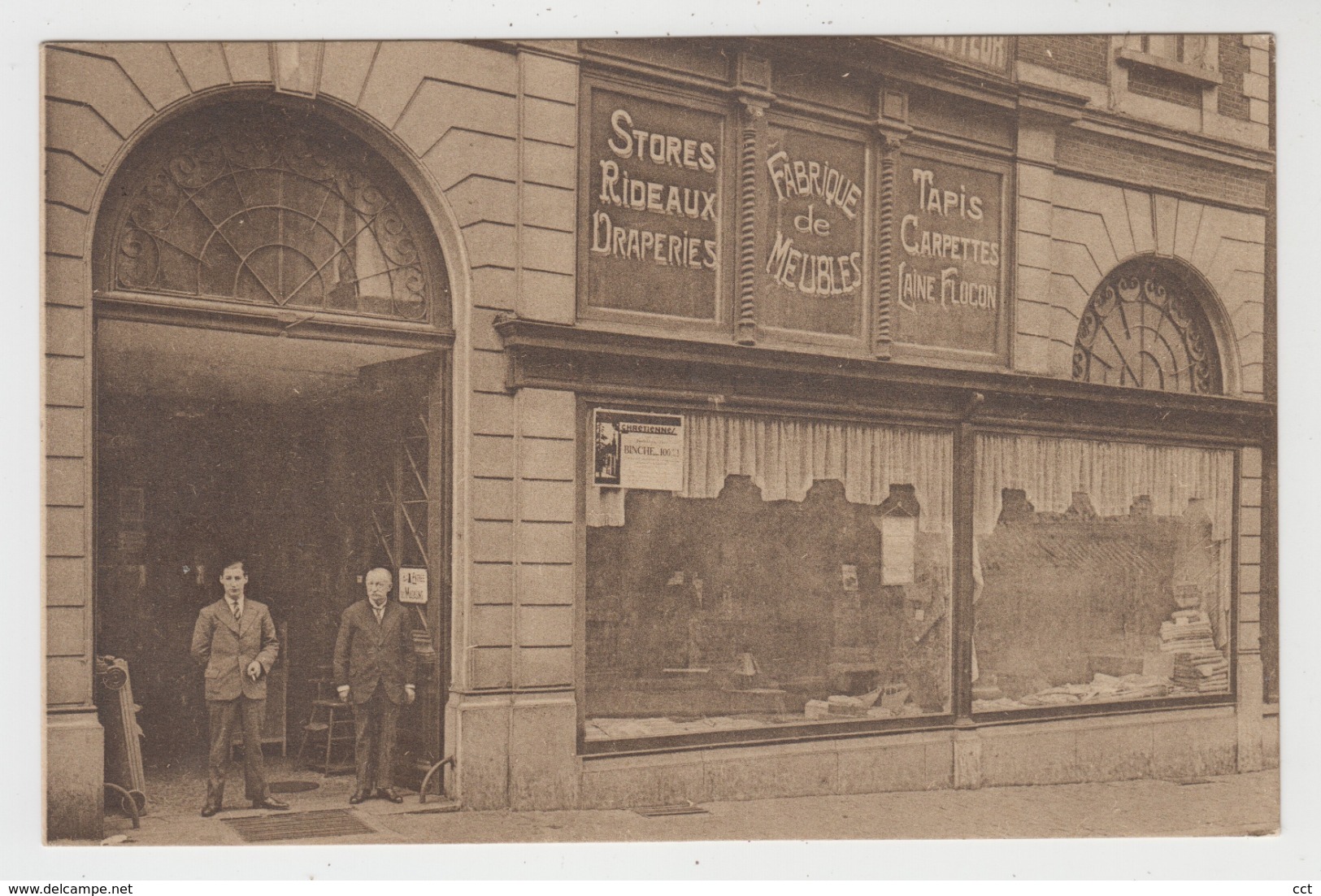 Binche   Maison Petit-Latteur Fondée En 1860  Grand Choix D'ameublement Rue De Robiano - Binche