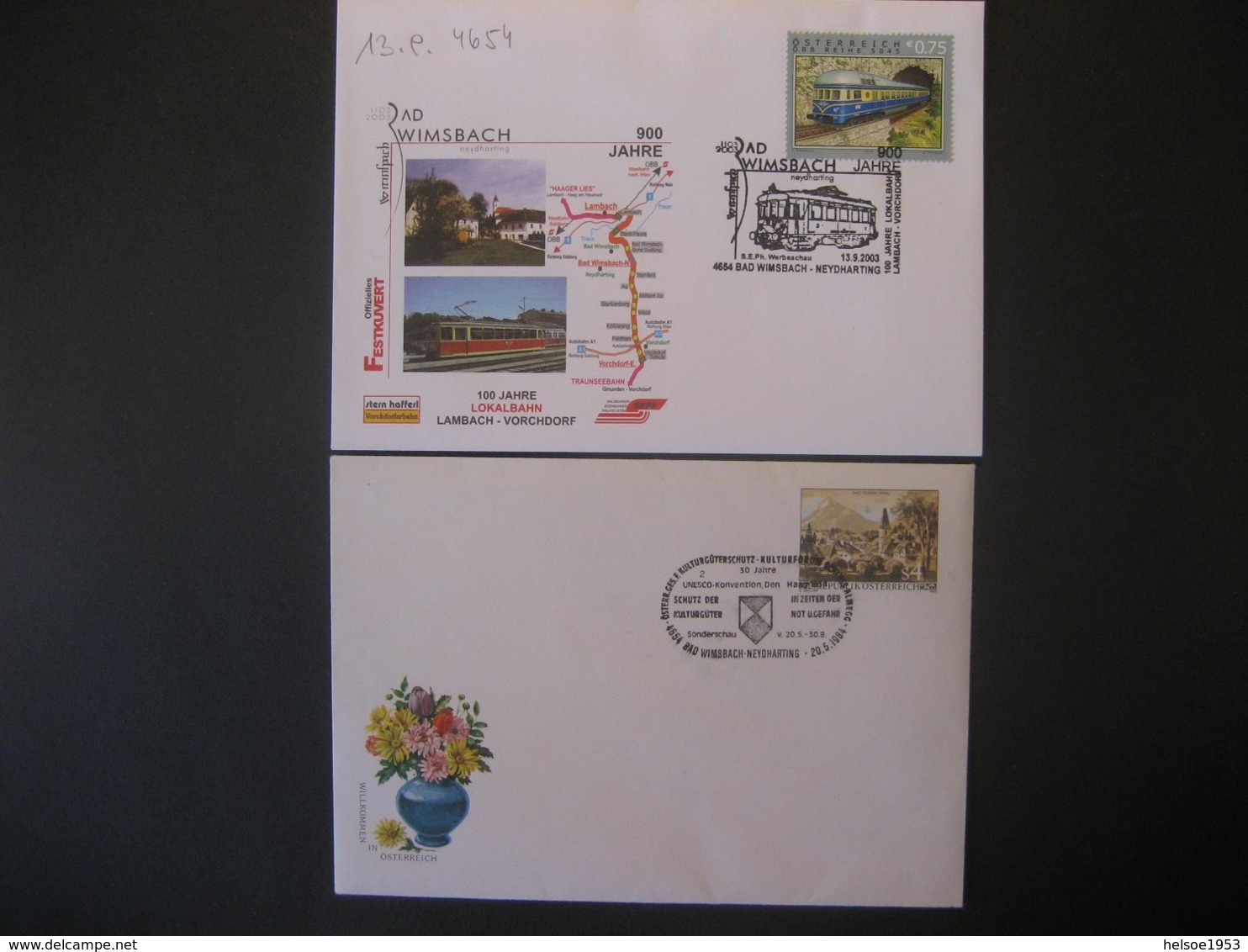 Österreich 2003- 2 Belege Bad Wimsbach-Neydharting Mit Sonderstempel - Storia Postale