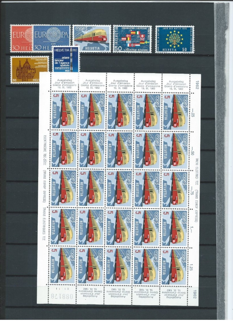 Switzerland (la Suisse/Schweiz) , Grand Lot Des Timbres Neufs S.c. (as Per Scans) MNH - Collections