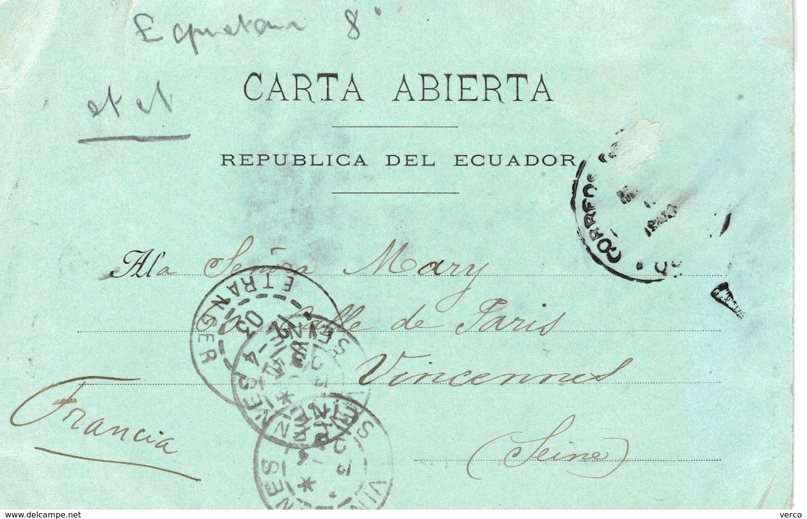 Carte POSTALE  Ancienne  De  INGA - PIRCA - Ecuador