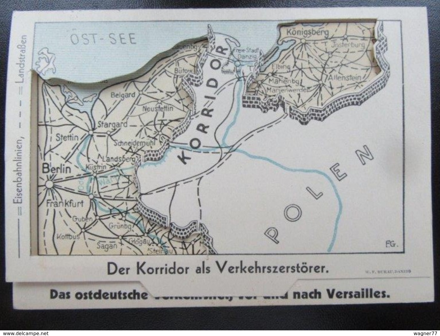 Postkarte Propaganda Klappkarte Danzig 1933 R! - Briefe U. Dokumente