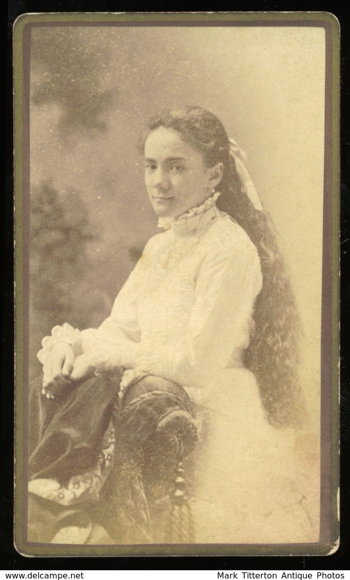 CDV - Portrait Lady 'miss ? Dodge' - Rochester N.Y. USA - Alte (vor 1900)