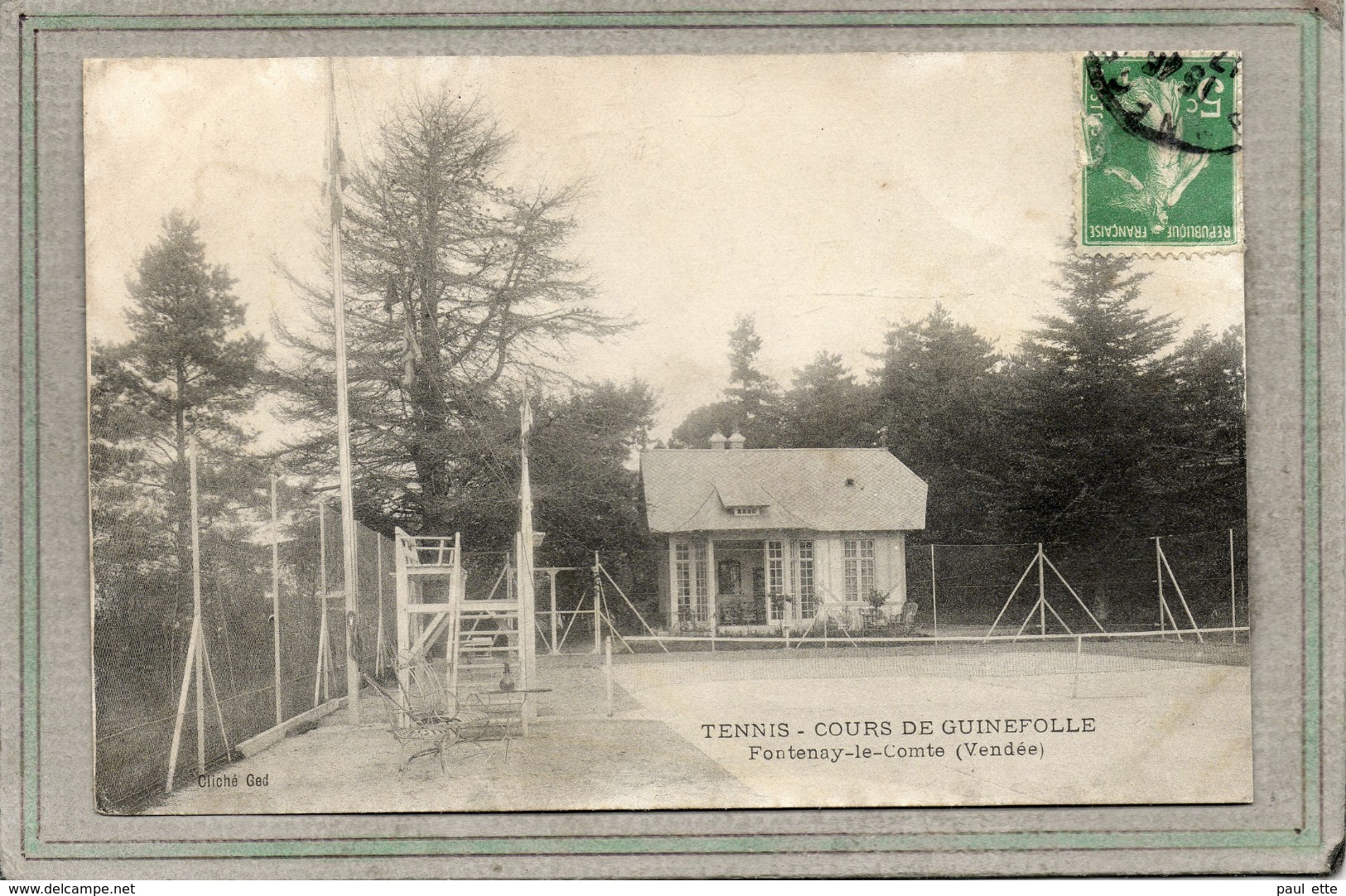 CPA - FONTENAY-le-COMTE (85) - Aspect Des Courts De Tennis De GUINEFOLLE Dans Les Années 20 / 30 - Fontenay Le Comte