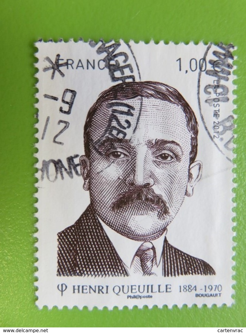 Timbre France YT 4635 - Personnalité - Henri Queuille - Homme Politique Français - 2012 - Cachet Rond - Usati