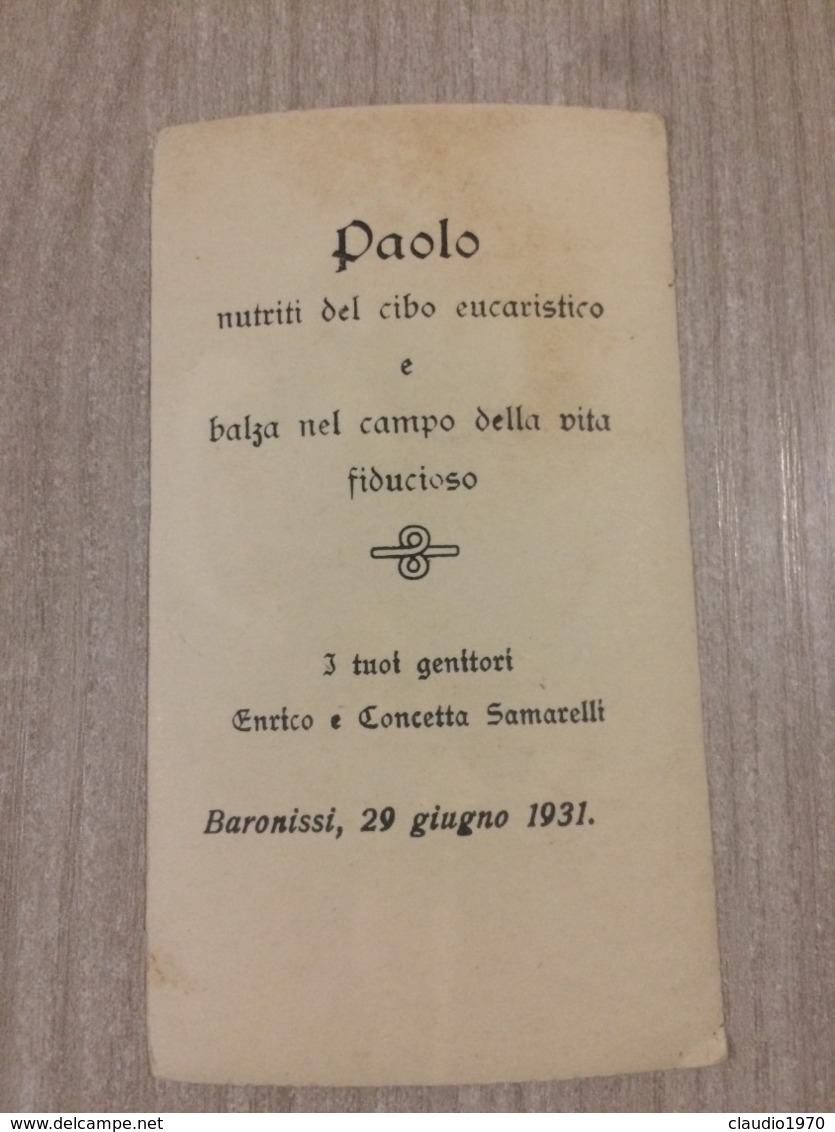 Santino In Ricordo Prima Comunione Di Paolo Samarelli In Baronissi (sa) - Santini