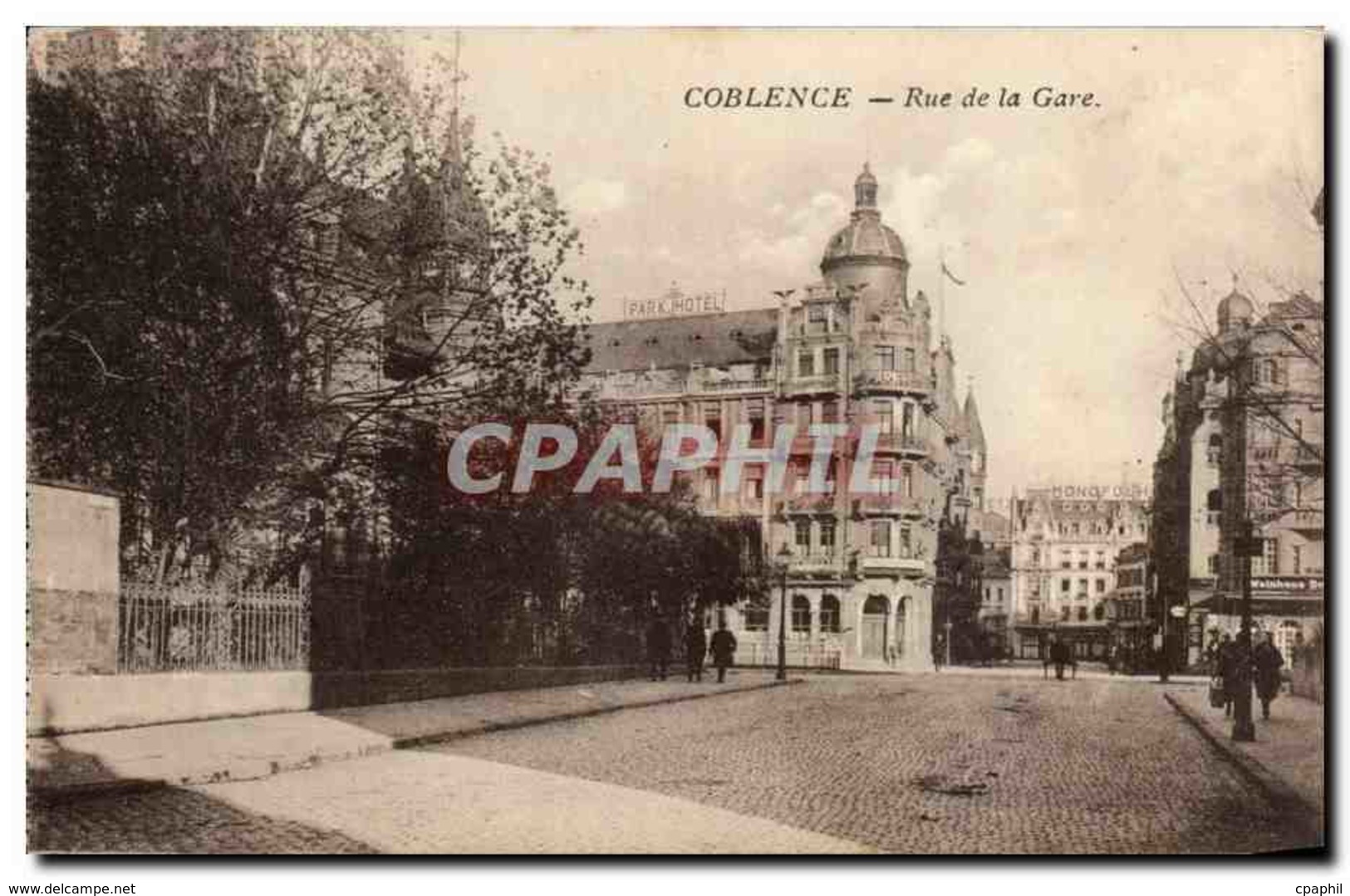 CPA Coblence Rue De La Gare - Koblenz