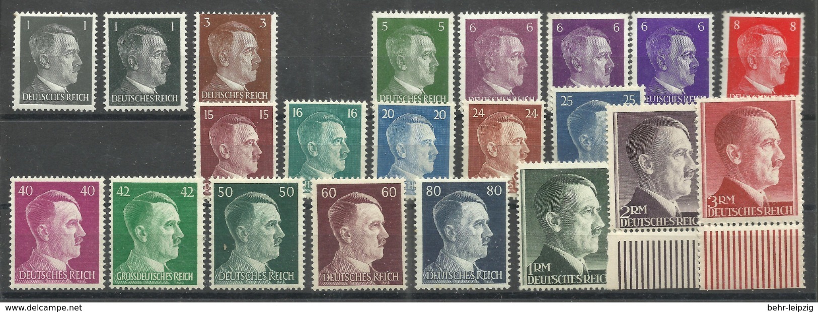 DR 781-798,799-801B " 21 Einzelwerte Aus Hitlersatz Hicht Kpl. " 14 Gezähnt, Postfrisch 47,00 € - Ungebraucht