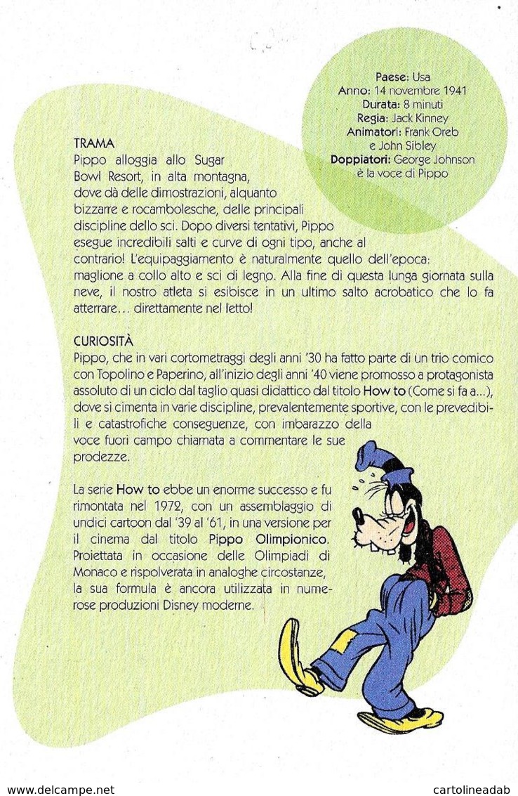 [MD3977] CPM - WALT DISNEY'S GOFFY IN THE ART OG SKIING IN TECHNICOLOR - FILM - PERFETTA - NV - Altri & Non Classificati