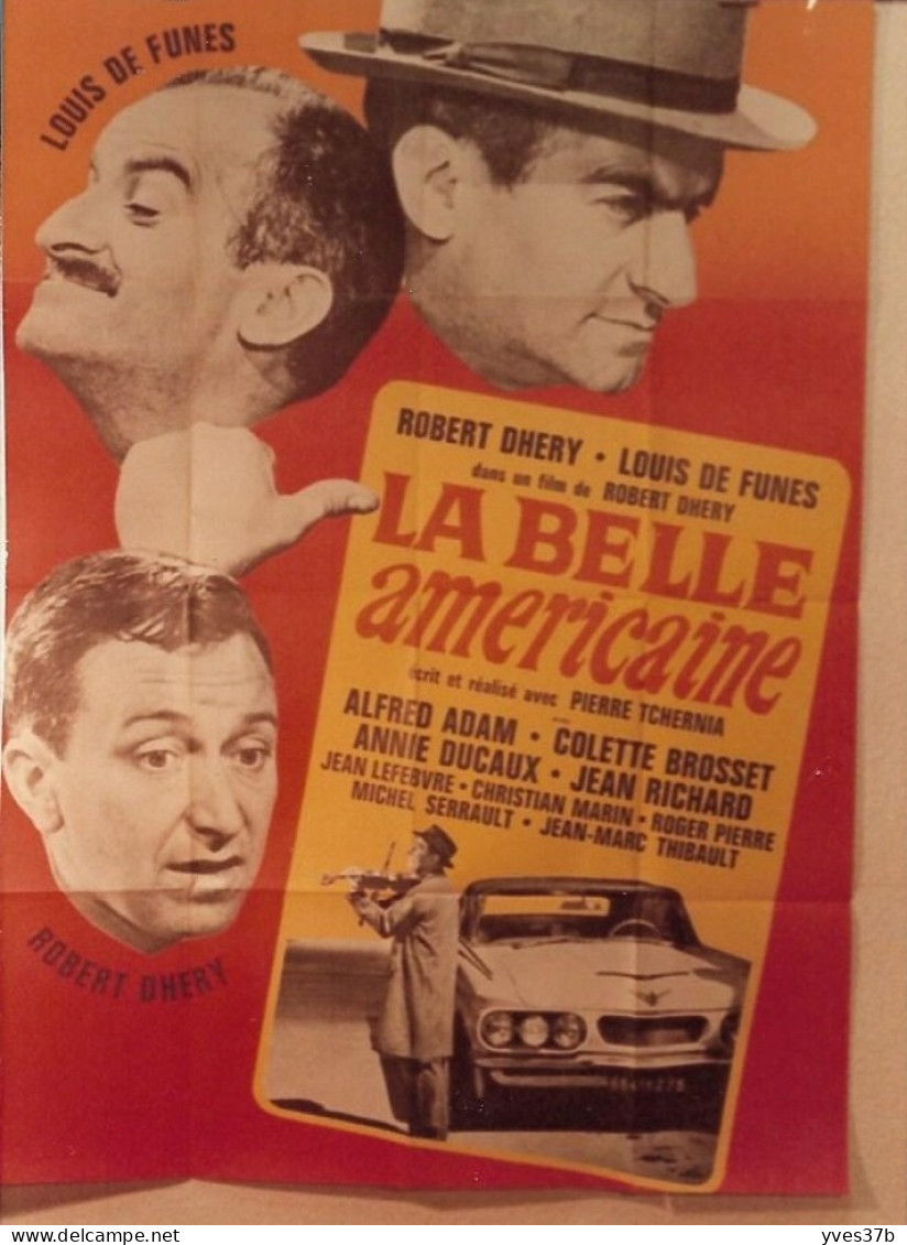 "La Belle Américaine" Louis De Funès, Robert Dhéry 1961 - Affiche 120x160 - TTB - Manifesti & Poster