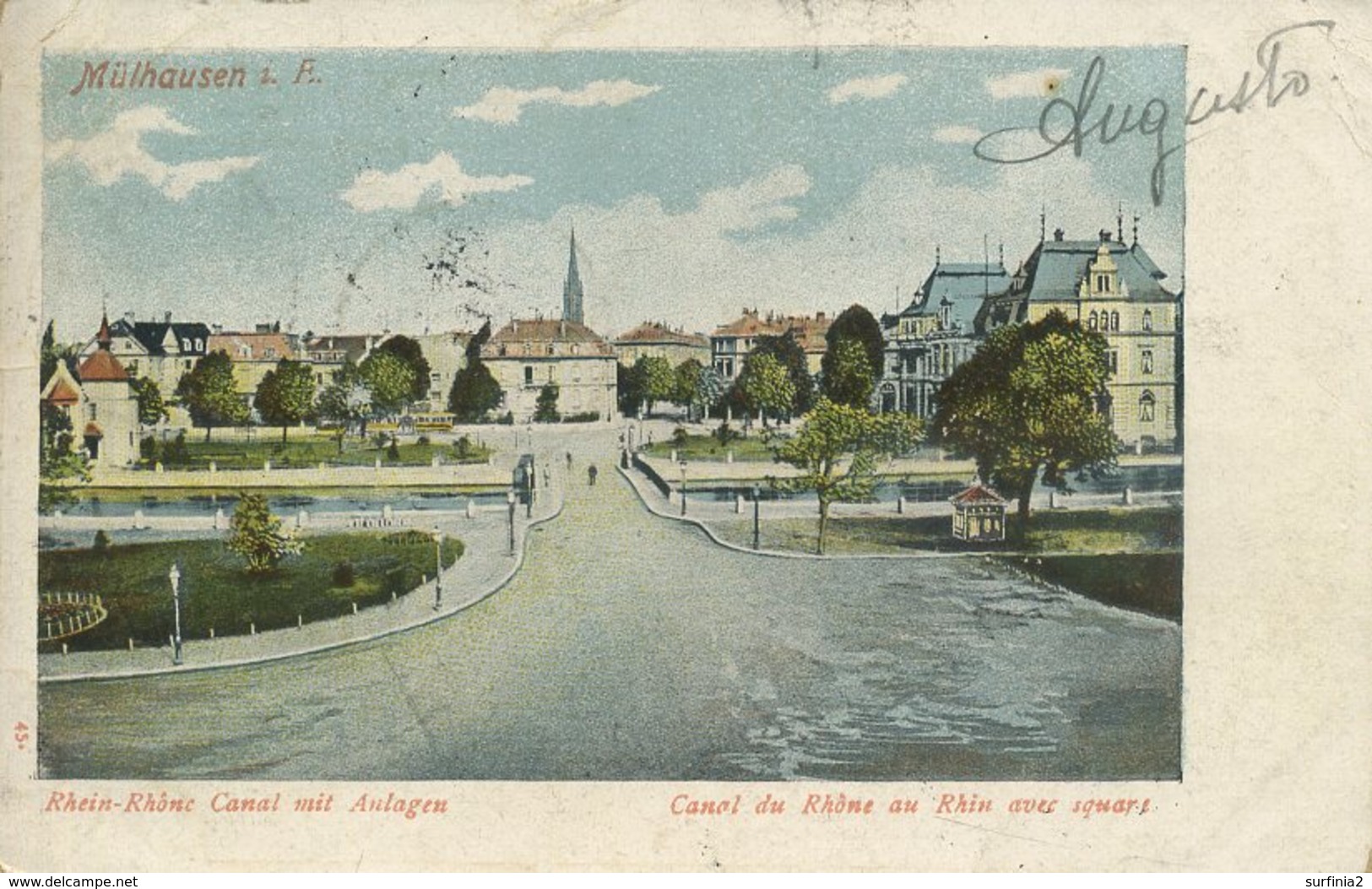 GERMANY - MUELHAUSEN - RHEIN-RHONE CANAL MIT ANLAGEN 1903 - Muehlhausen