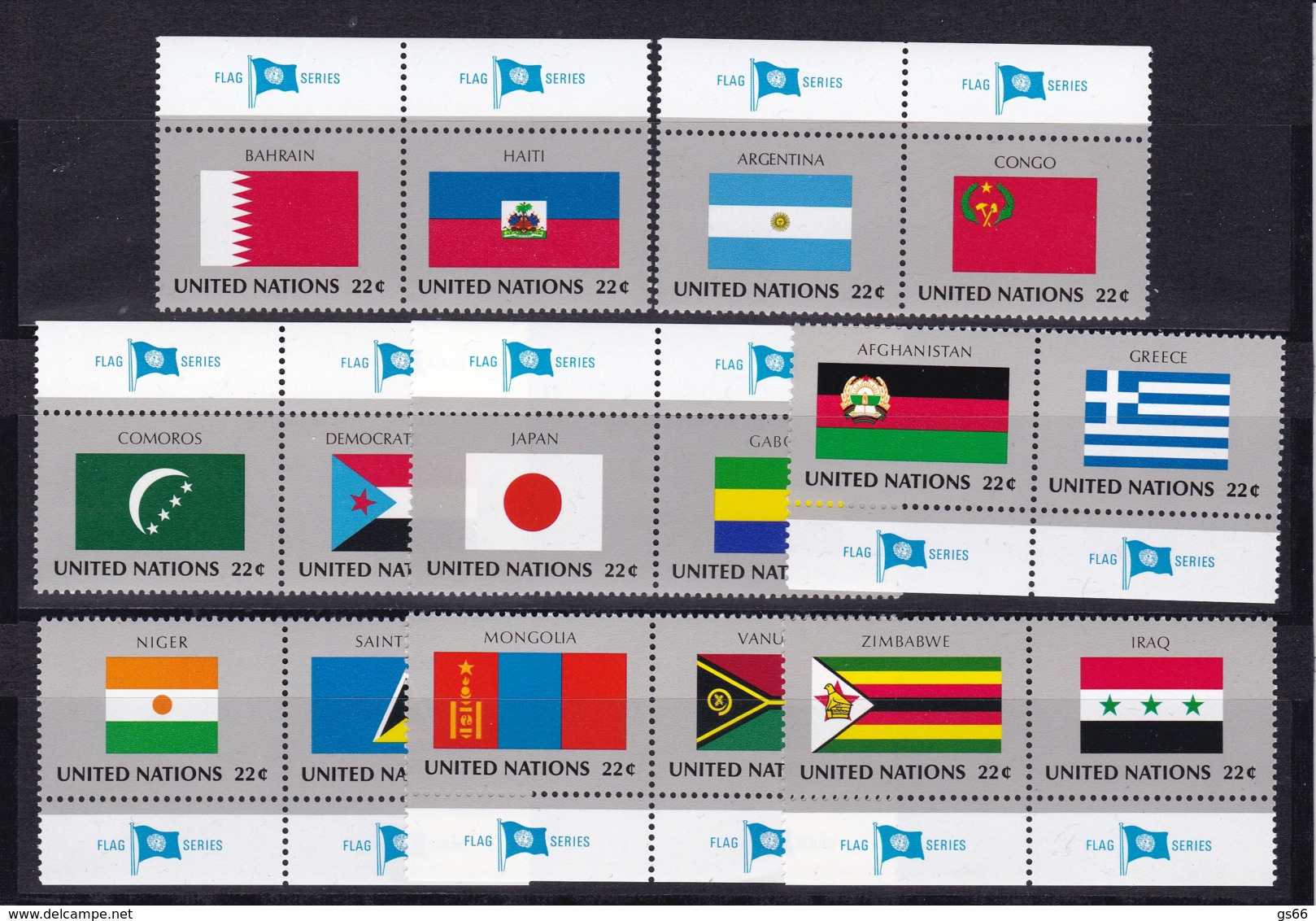 UNO-New York, 1987  524/39,  MNH **,   Flaggen Der UNO-Mitgliedstaaten (VIII). - Neufs