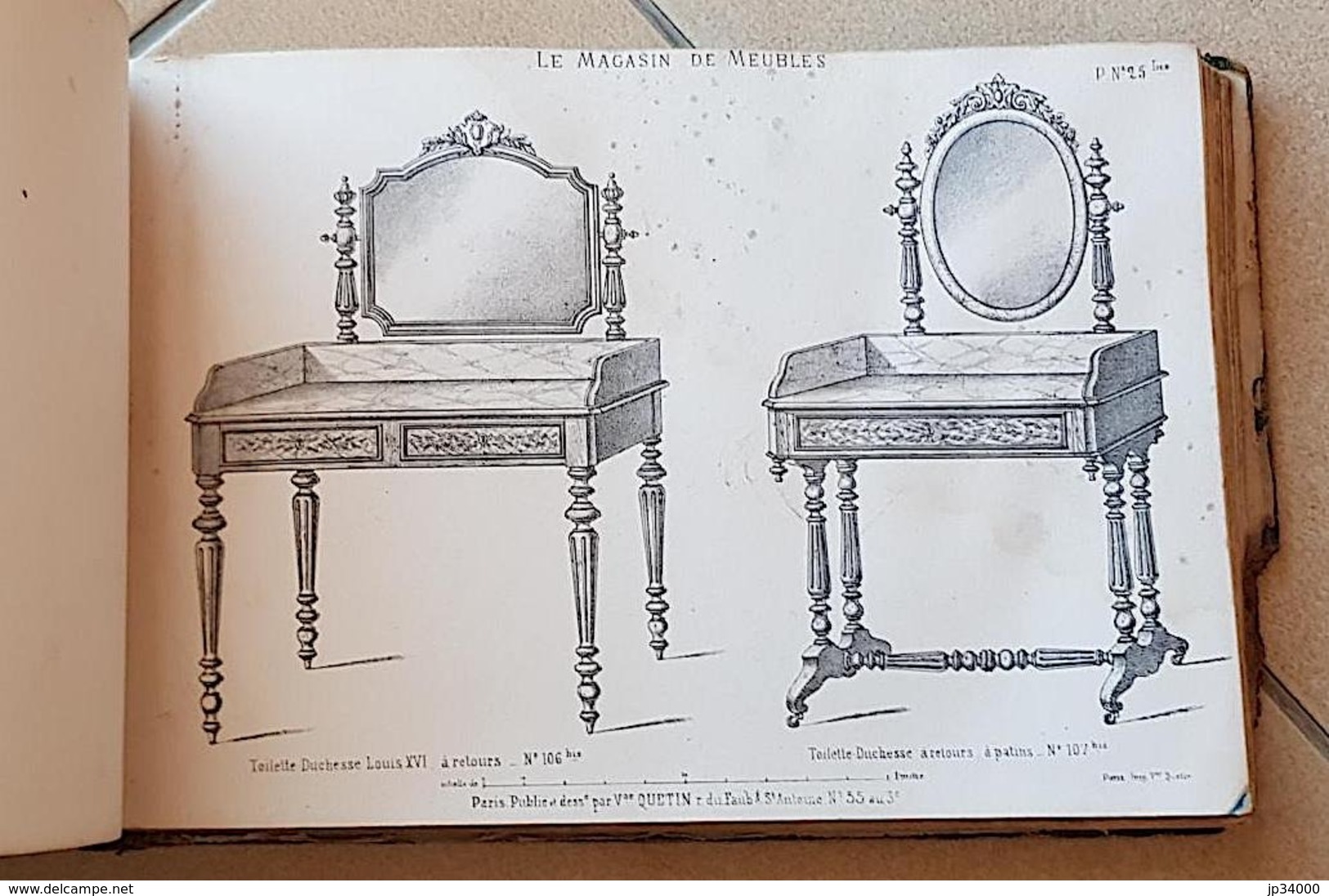 CATALOGUE VICTOR QUETIN. MAGASIN DE MEUBLE Album Complet & Reference De Tous Meubles Qui Se Fabriquent A Paris - 1801-1900