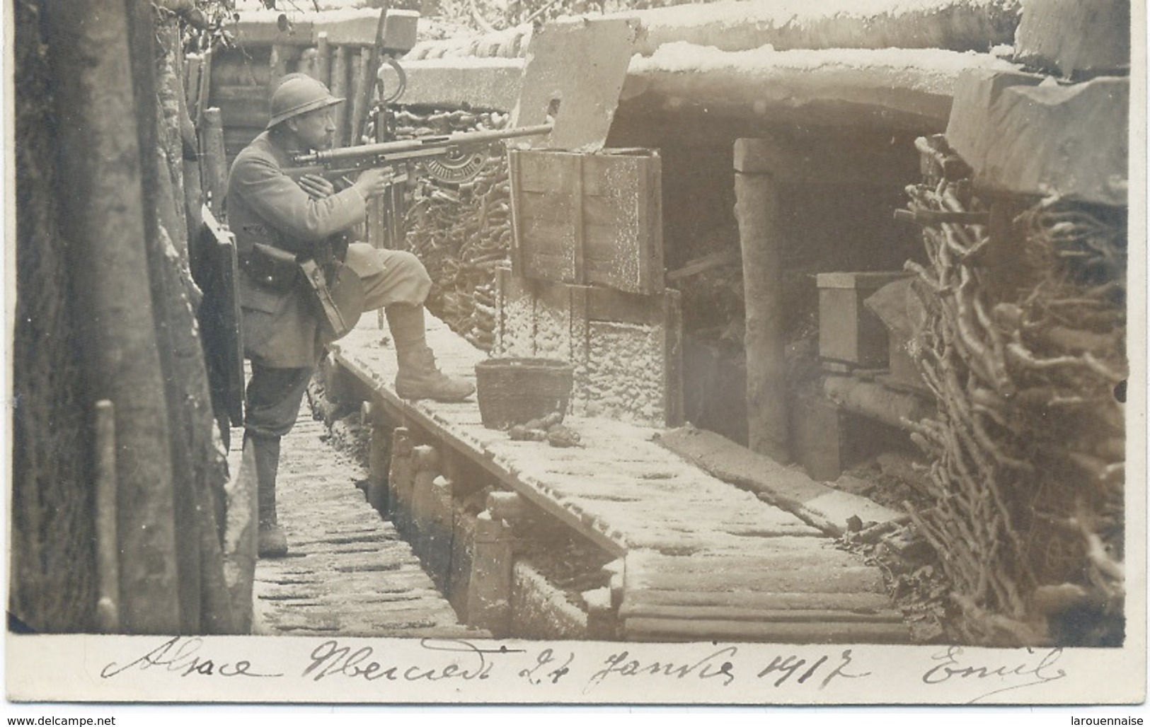 68  -Bois D'Hirtsbach , Secteur Du 298è Régiment D'Infanterie Territoriale , Tranchée Du Pommier.Carte Photo. - Autres & Non Classés