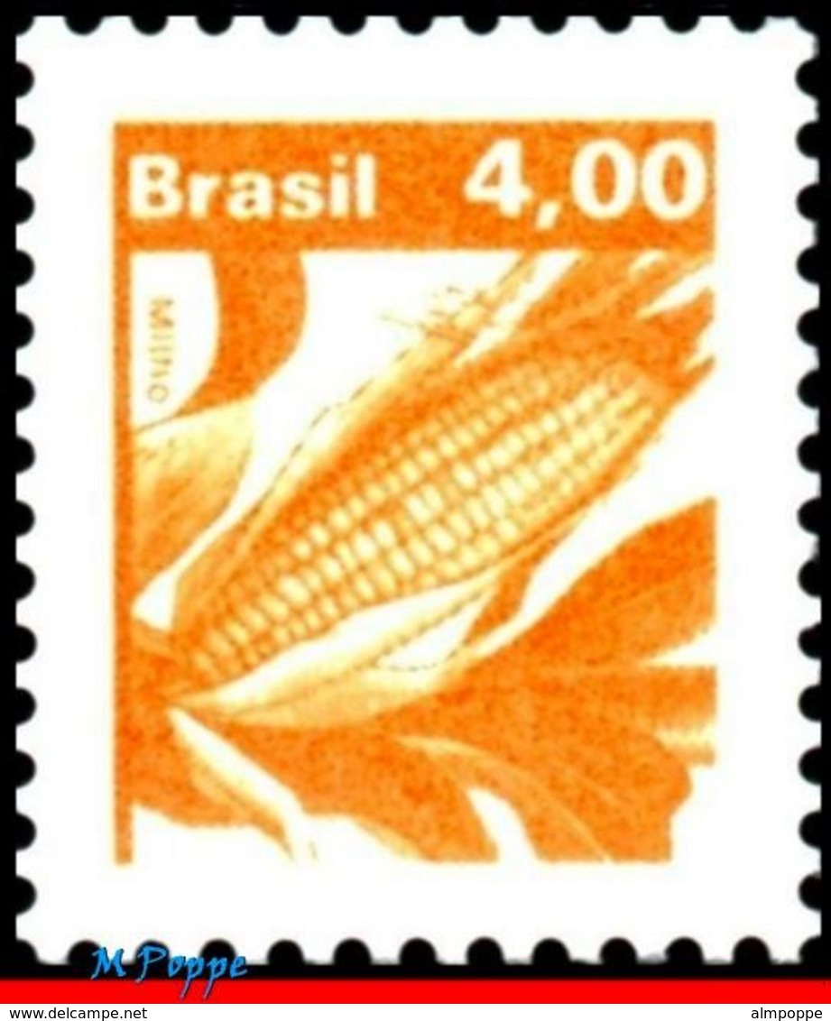 Ref. BR-1660 BRAZIL 1980 FLOWERS, PLANTS, ECONOMIC RESOURCES,, CORN, CEREALS, MNH 1V Sc# 1660 - Ongebruikt