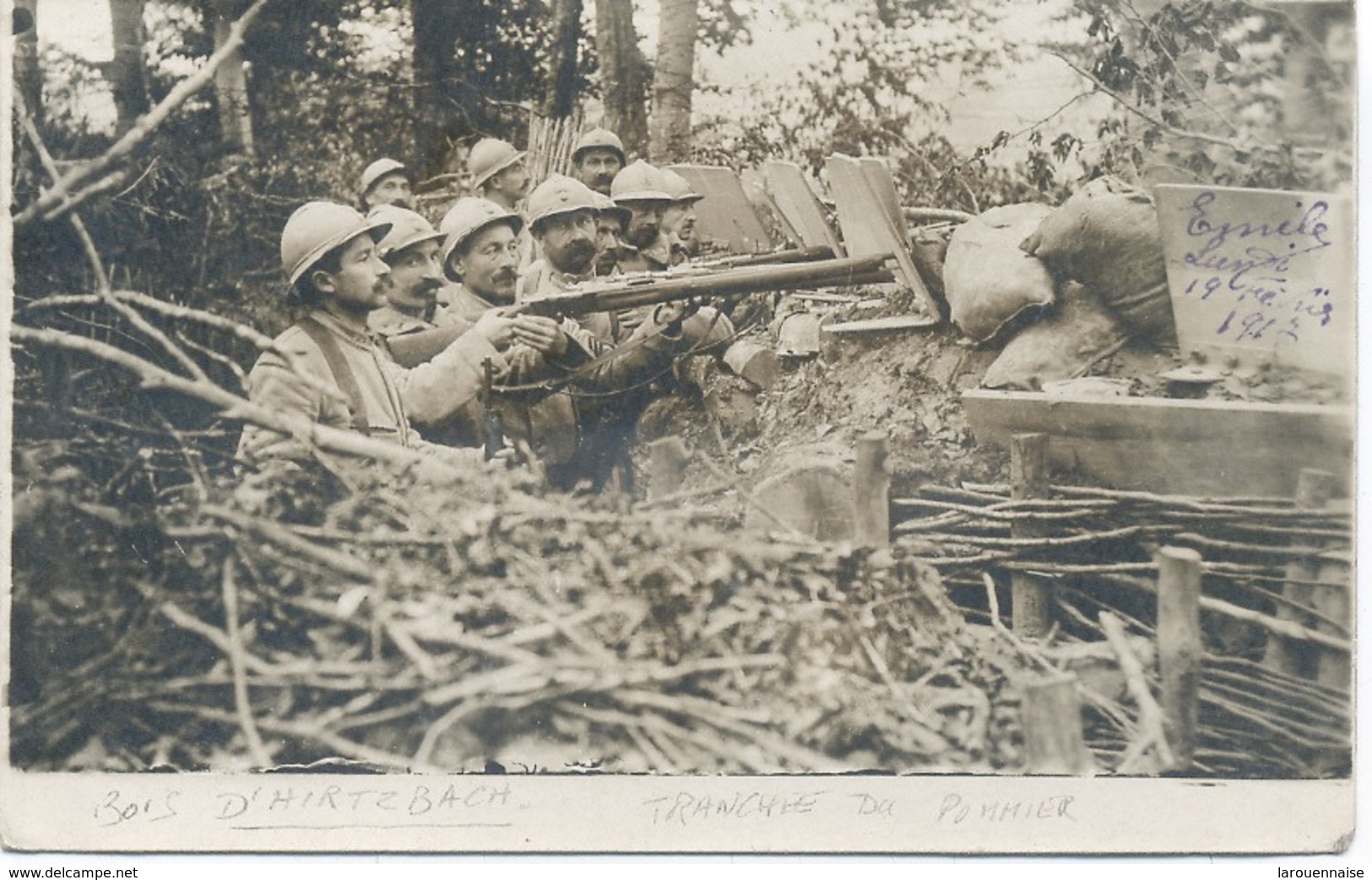 68  -Bois D'Hirtsbach , Secteur Du 298è Régiment D'Infanterie Territoriale , Tranchée Du Pommier.Carte Photo. - Autres & Non Classés